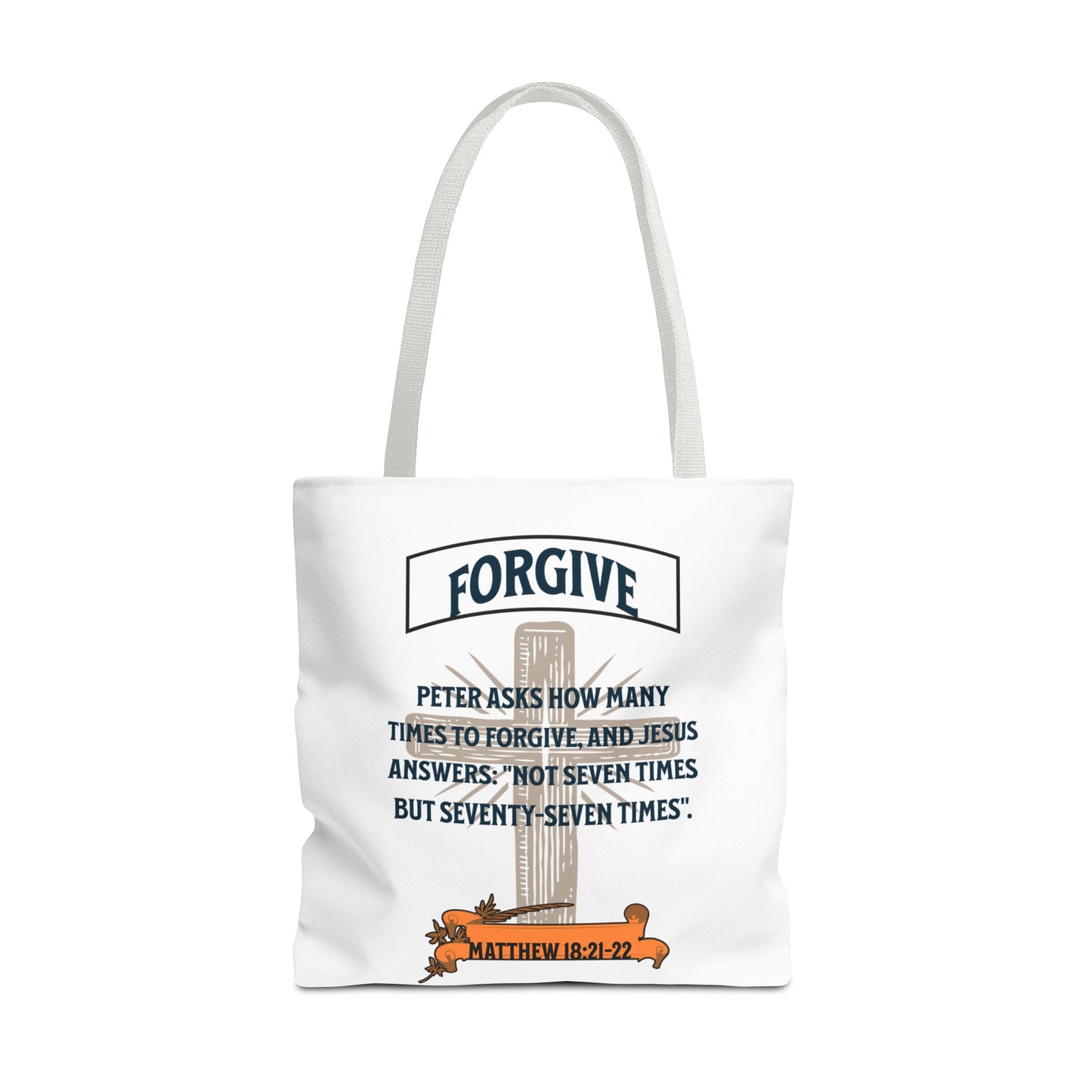 Forgive, Christian Tote Bag, Inspirational, Bible Faith