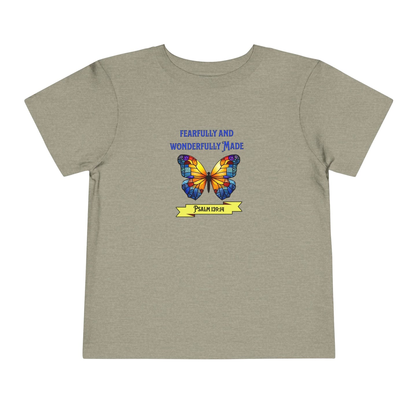 Toddler Short Sleeve Tee, Christian, Faith-Based, Fearfully and Wonderfully Made