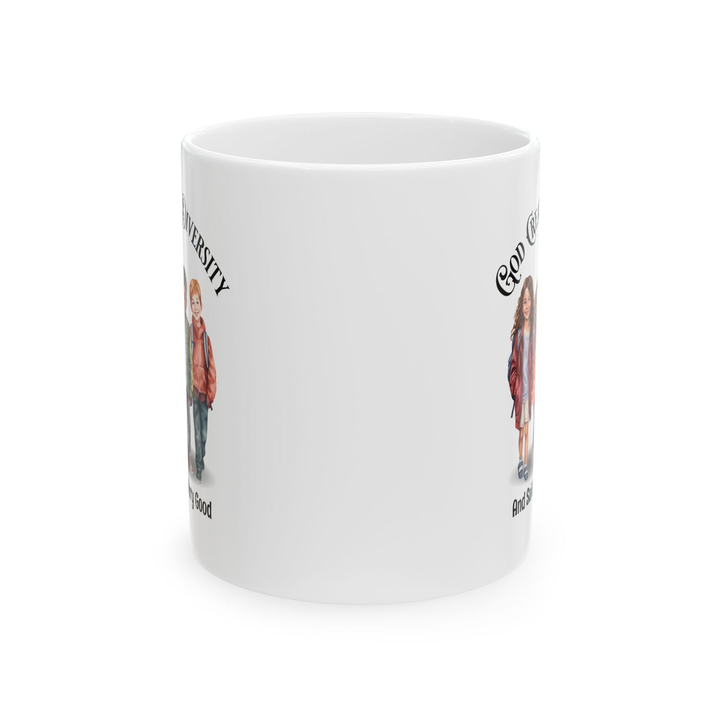 God Created Diversity and Said It Is Very Good, Christian Mug, Ceramic 11 oz Coffee Mug, Faith-Based