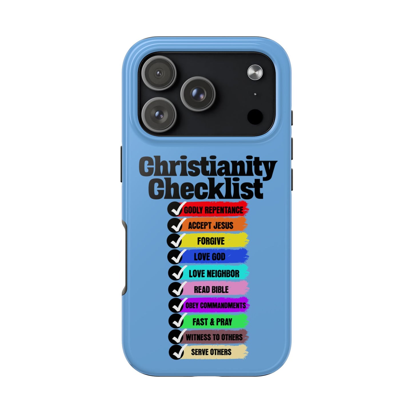 Christianity Checklist, Phone Case, Christian, Faith-Based