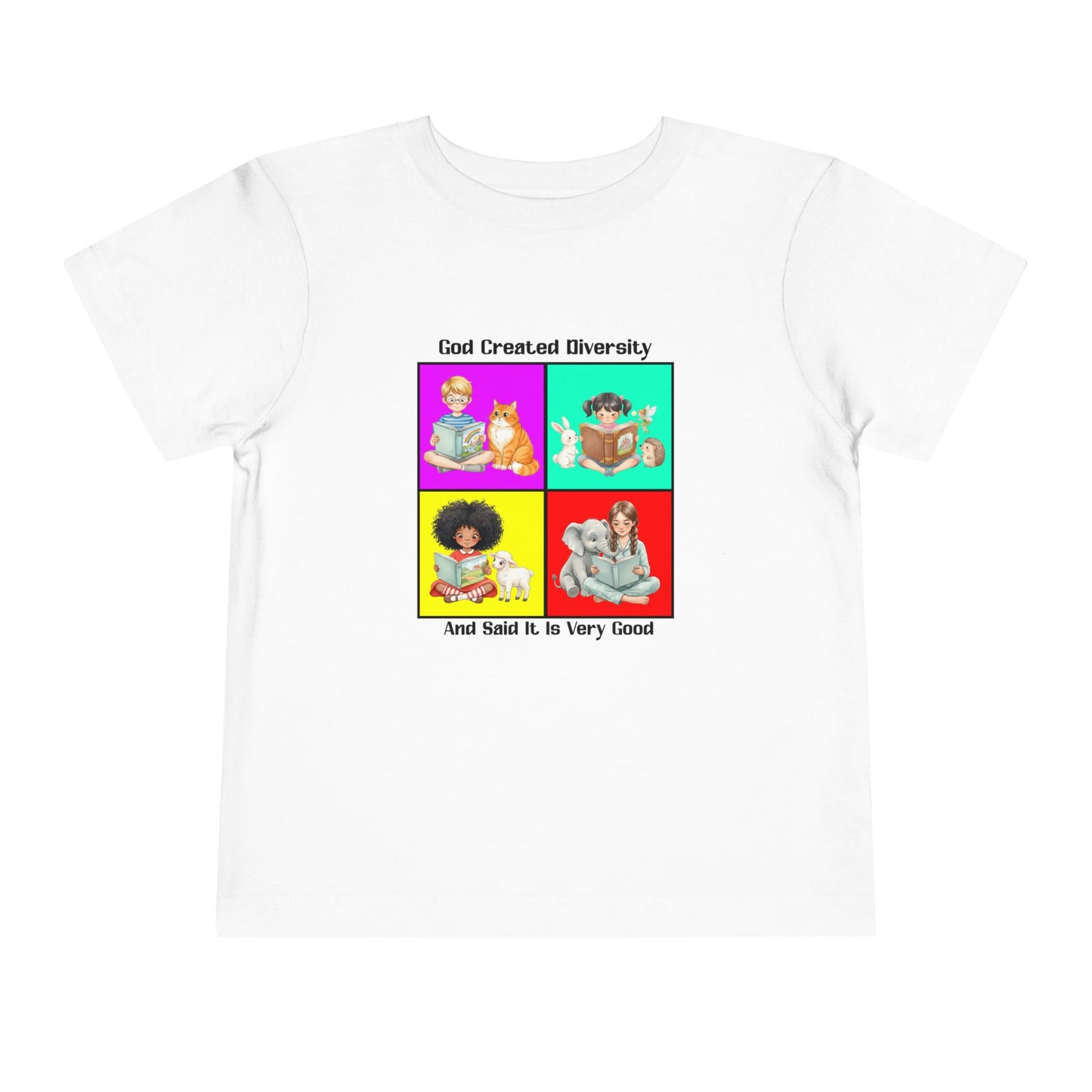 Toddler Short Sleeve Tee, Christian, Faith-Based, Diversity Design