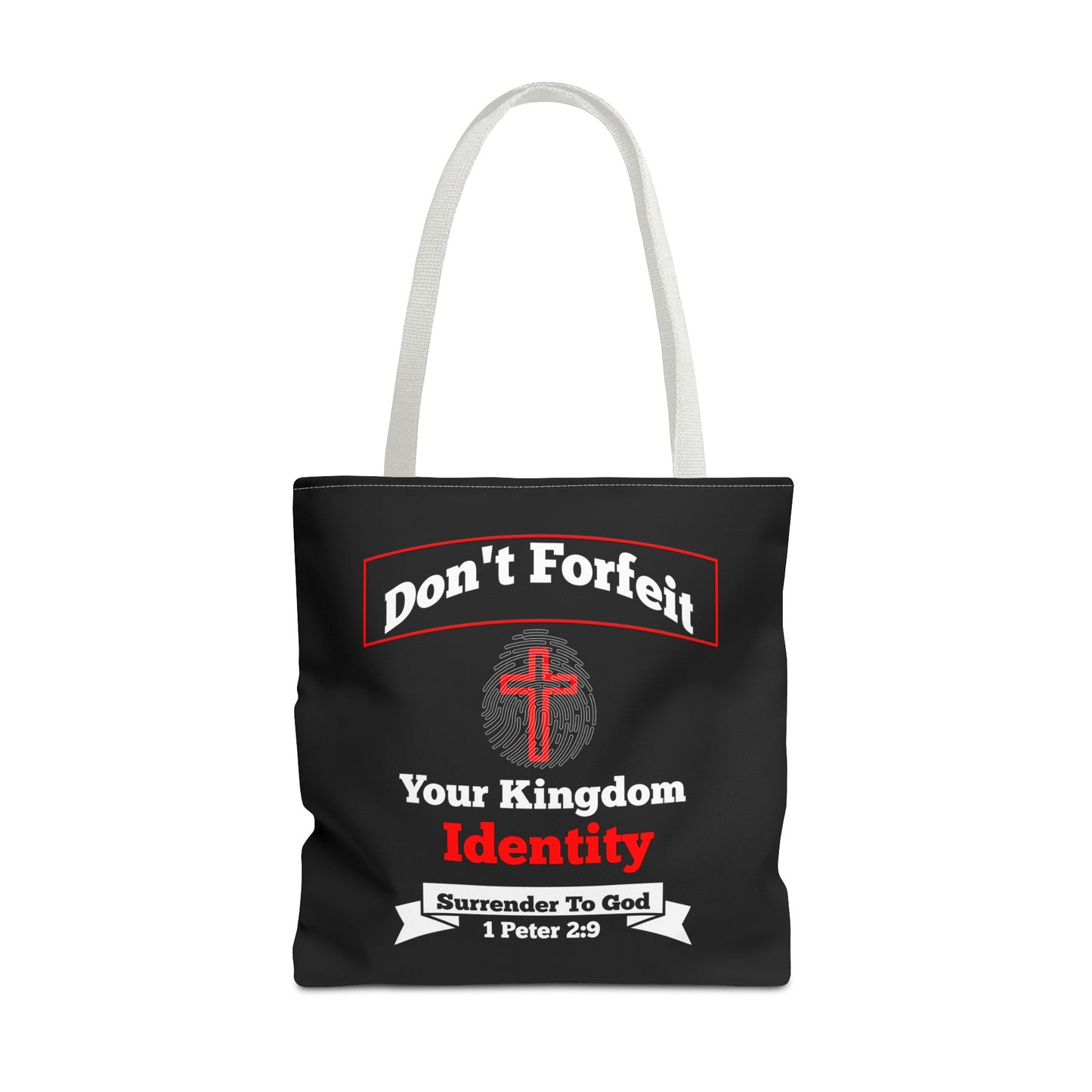 Don't Forfeit Your Kingdom Identity, Christian Tote Bag, Inspirational, Bible Faith