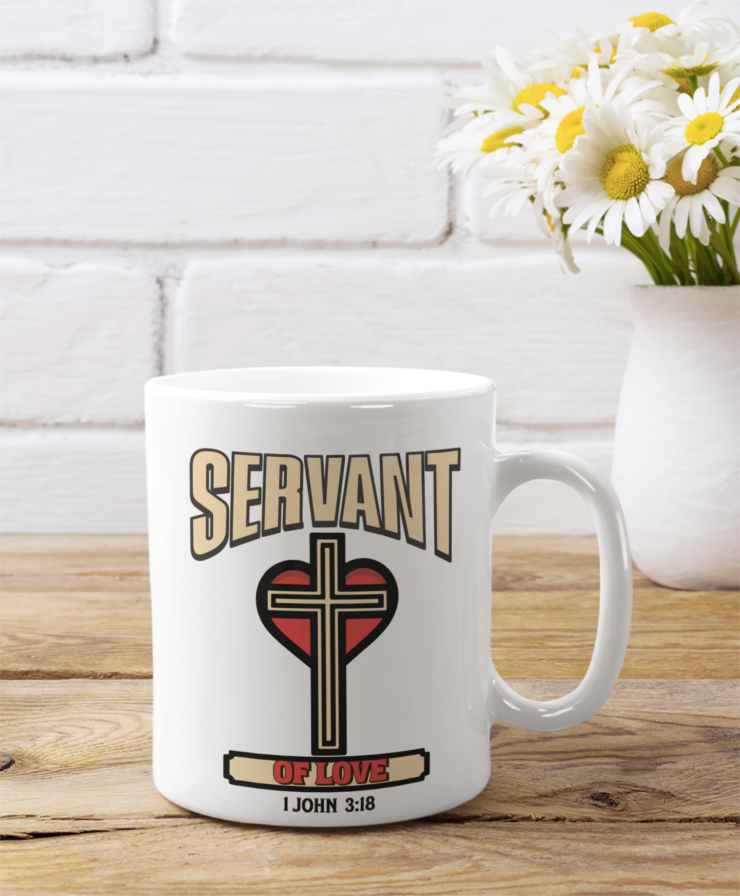 Servant of Love Mug, Christian Mug, Faith-Based