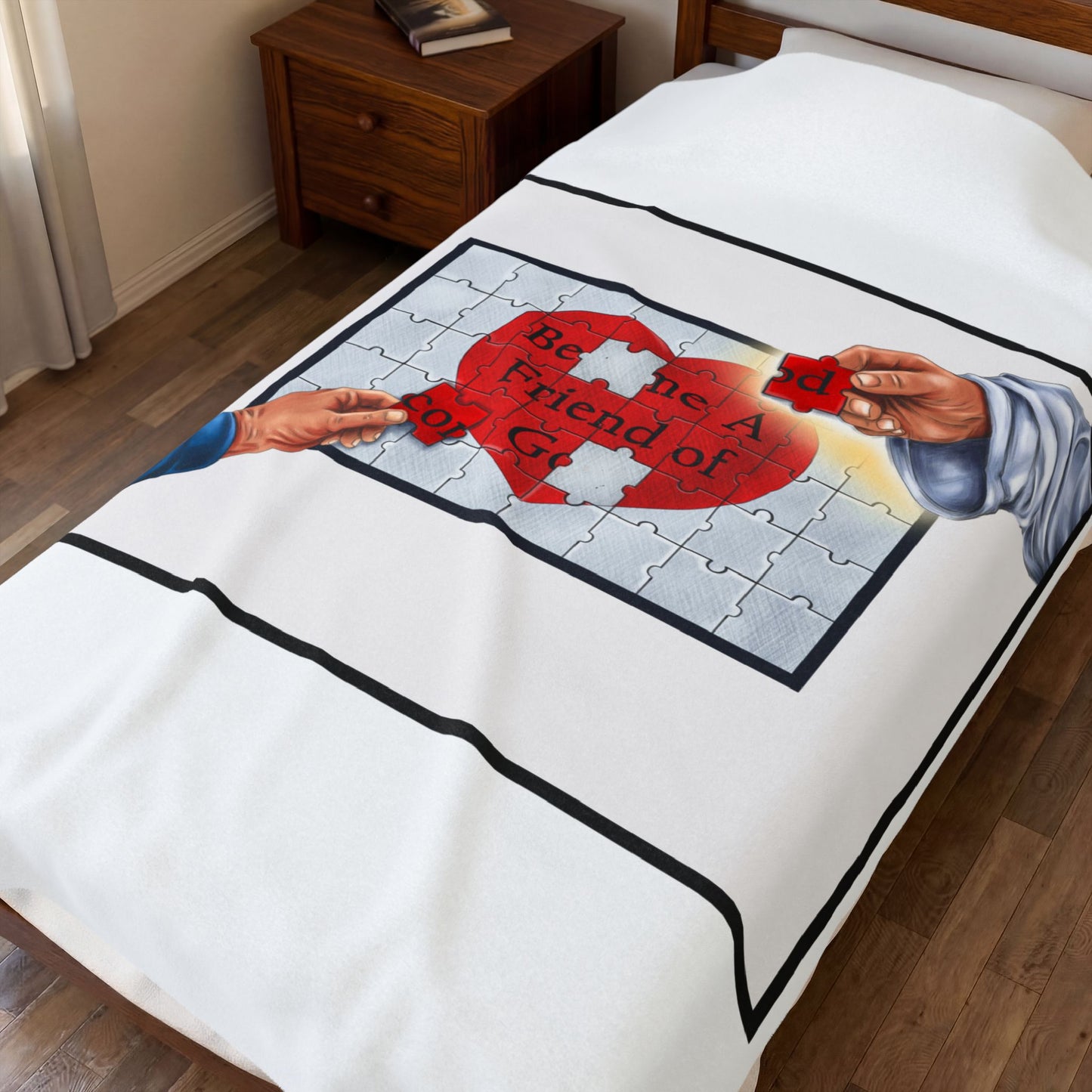Velveteen Plush Blanket-Become a Friend of God, Faith-Christian