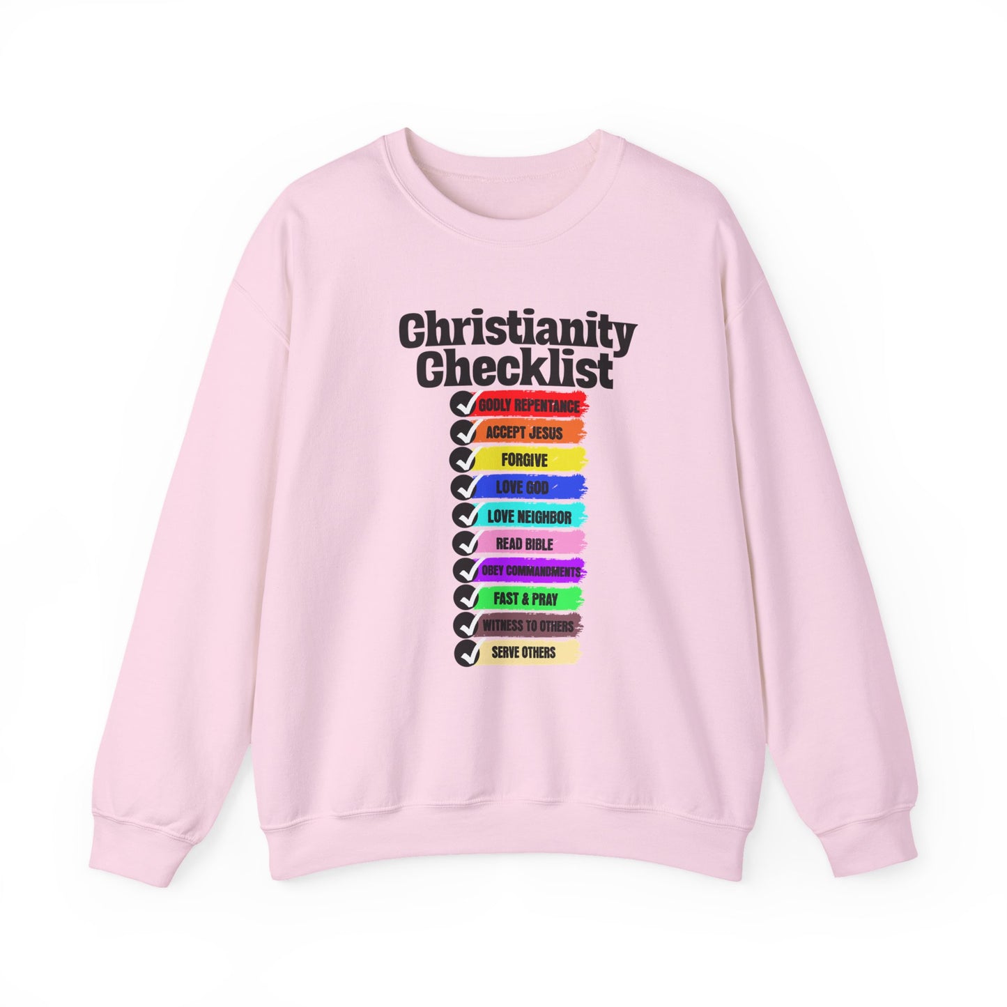Christianity Checklist, Faith-Based, Repentance, Unisex Heavy Blend Sweatshirt