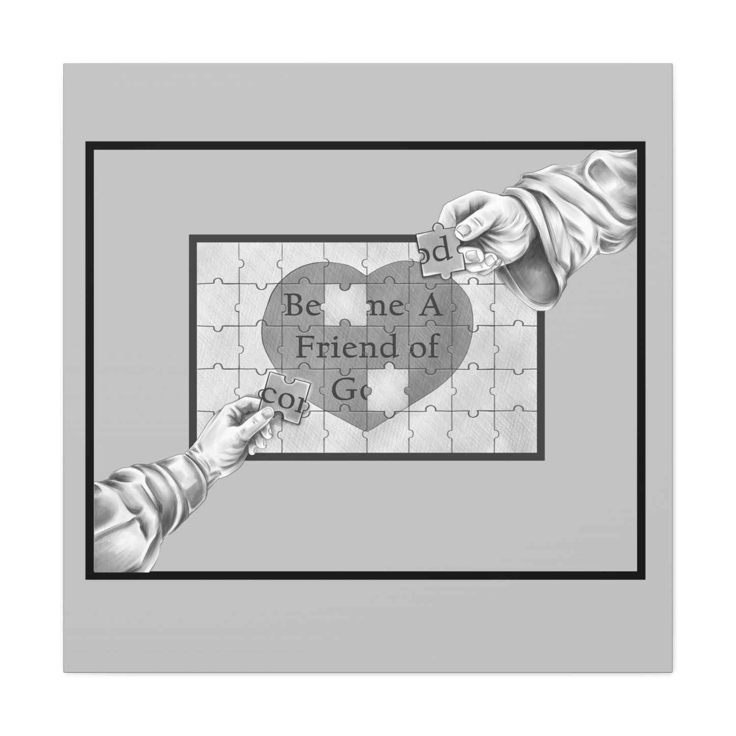 Become a Friend of God Puzzle Design, Christian, Faith-Based, Matte Canvas, Stretched