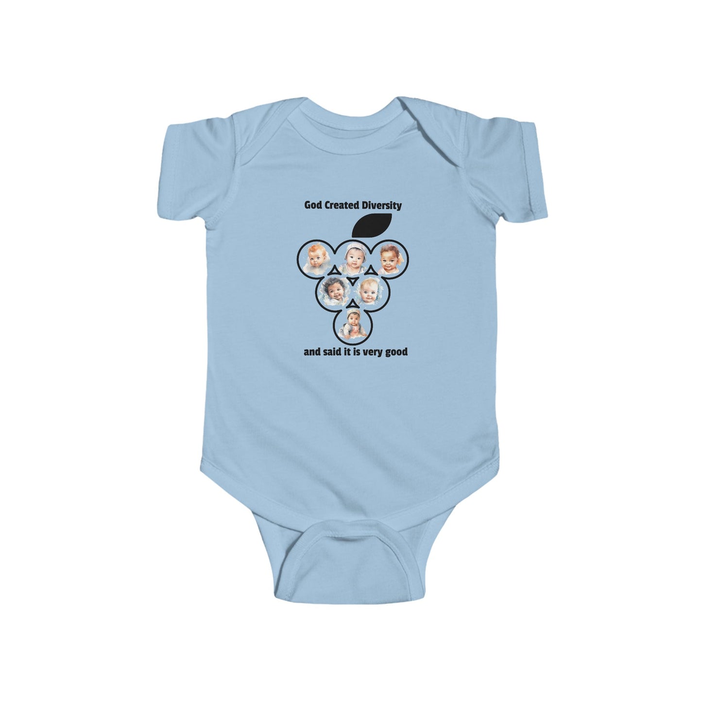 God Created Diversity Infant Bodysuit — "and said It Is very good" Baby Onesie