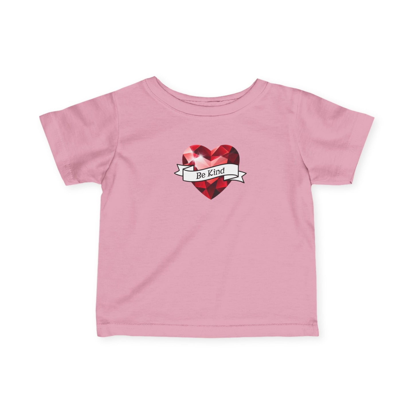 Infant Tee — Red Heart "Be Kind" Baby T-Shirt, Faith-Based