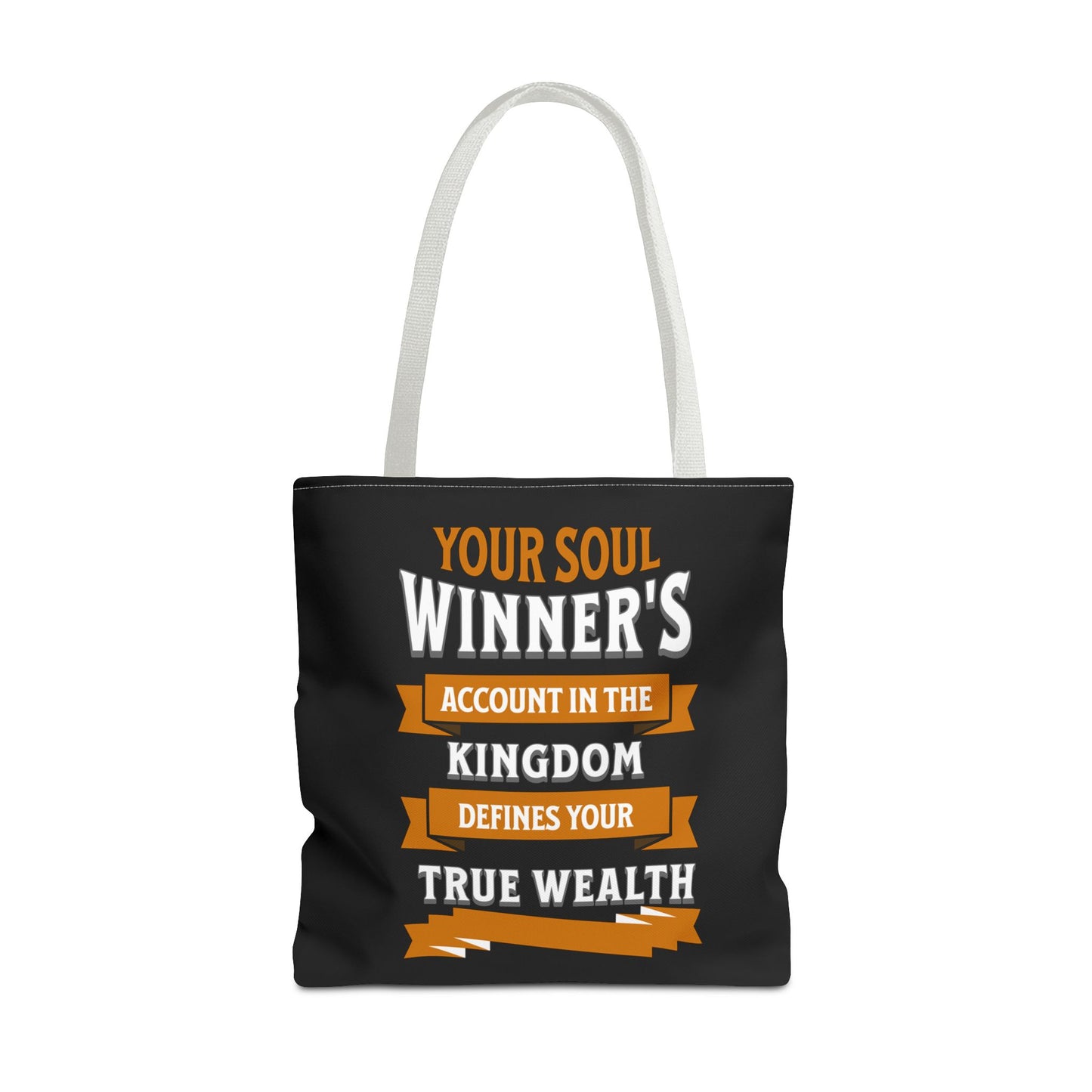 Your Soul Winner's Account True Wealth, Christian Tote Bag, Inspirational Christian Gift, Bible Faith