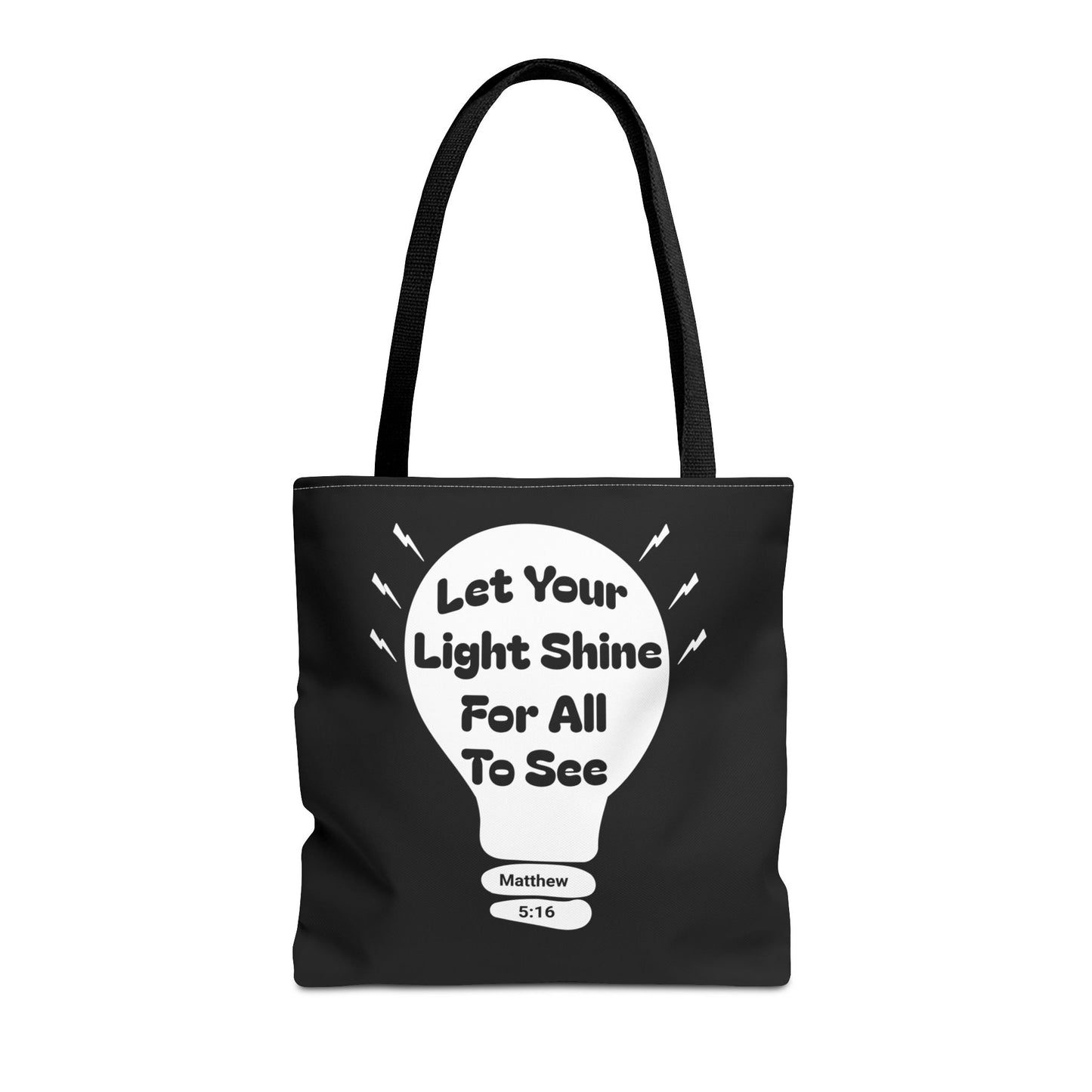 Let Your Light Shine for All to See Tote, Christian Tote Bag, Inspirational