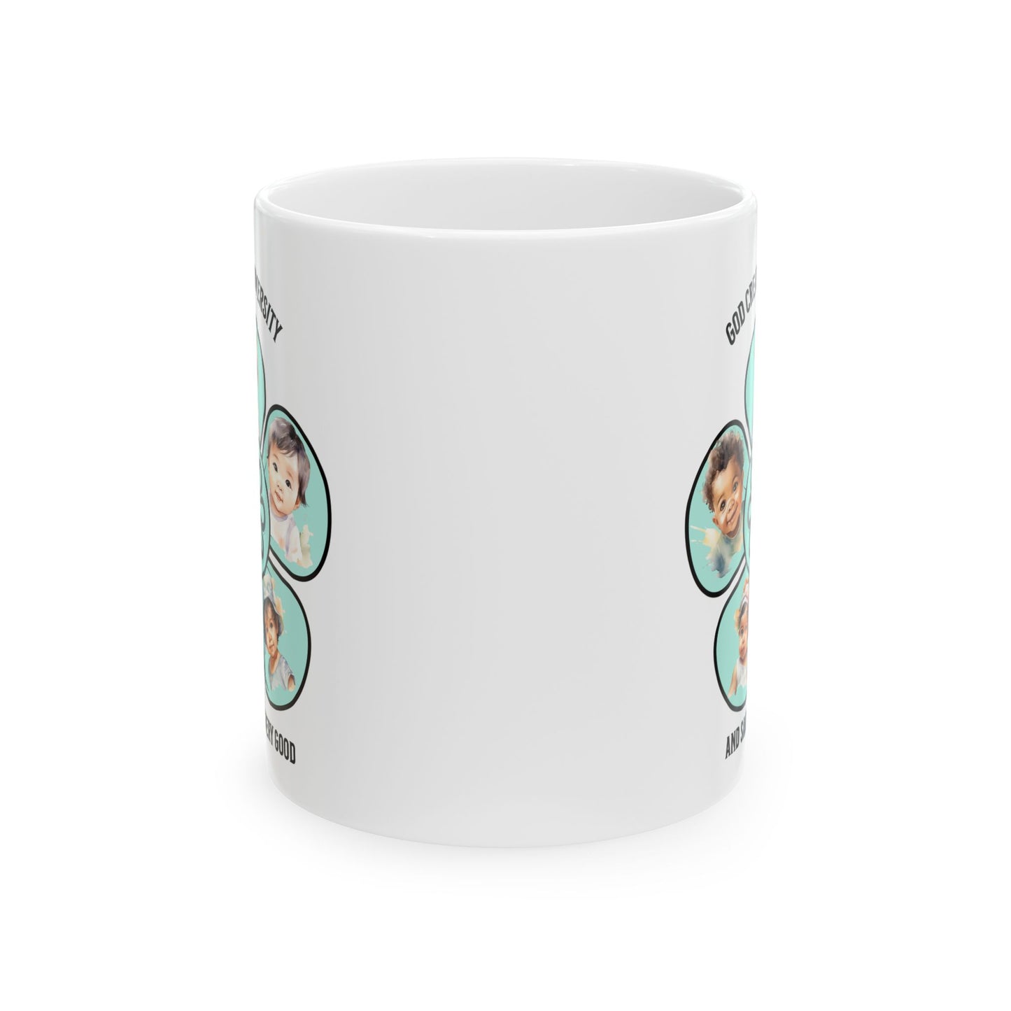 God Created Diversity and Said It Is Very Good, Christian Mug, Ceramic 11 oz Coffee Mug, Faith-Based