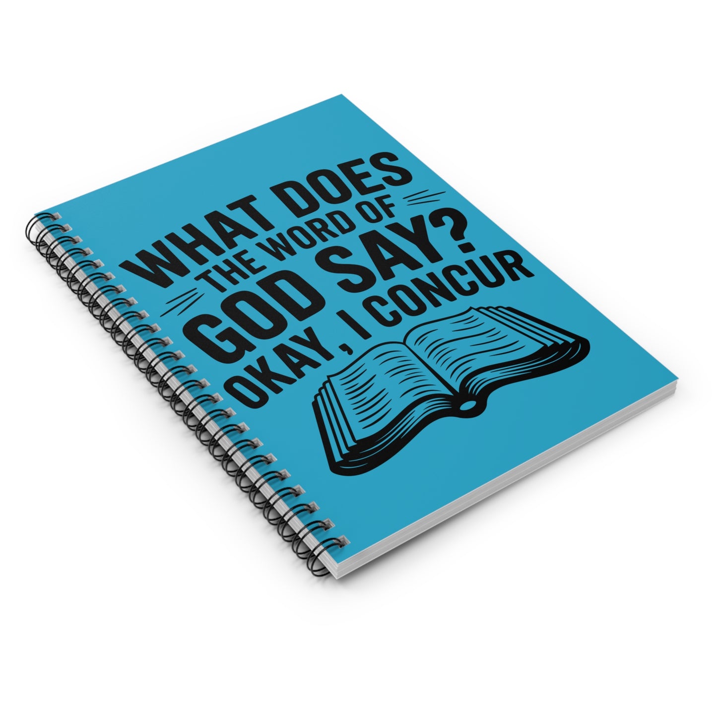 What Does The Word of God Say?,- Spiral Ruled Journal for Positivity & Gifts
