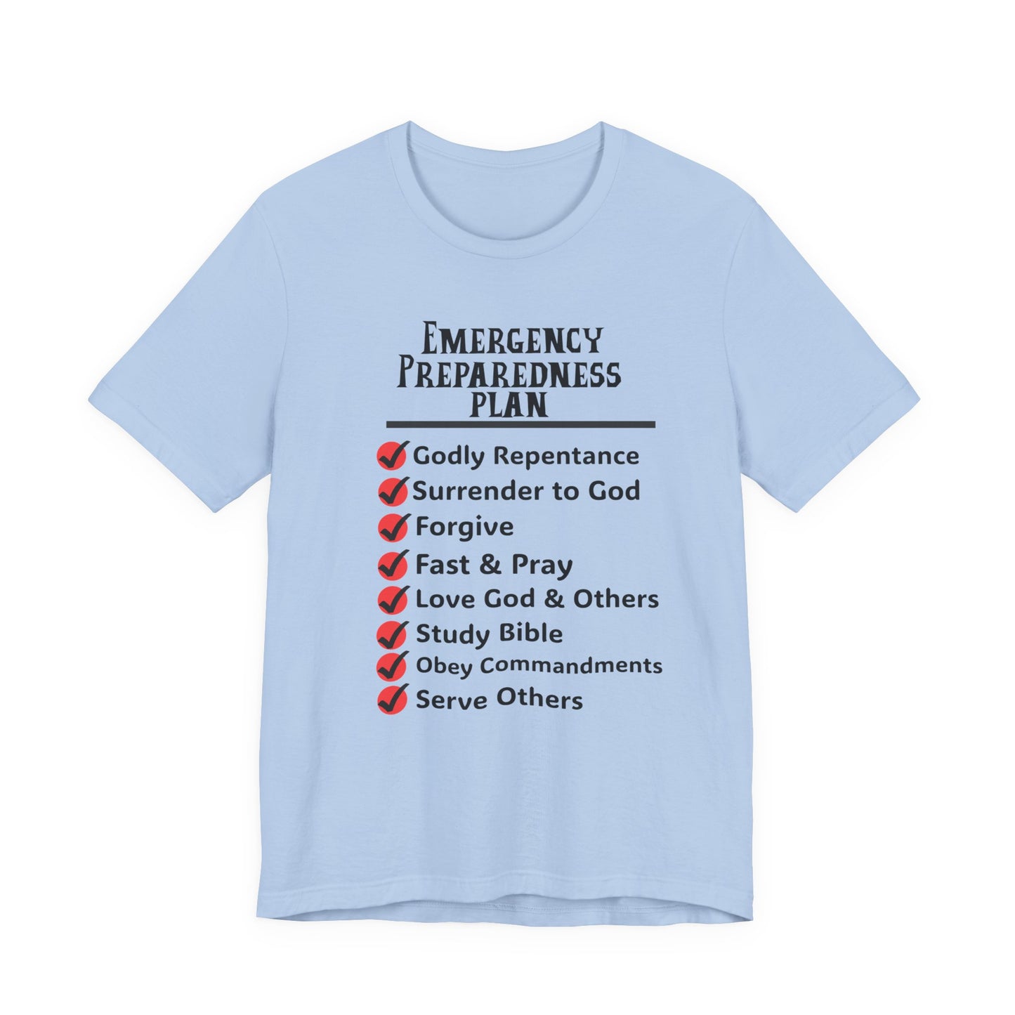 Emergency Preparedness Plan, Faith-Based, Christian