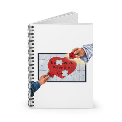 Become A Friend of God-Spiral Ruled Journal for Positivity & Gifts, Faith-Based