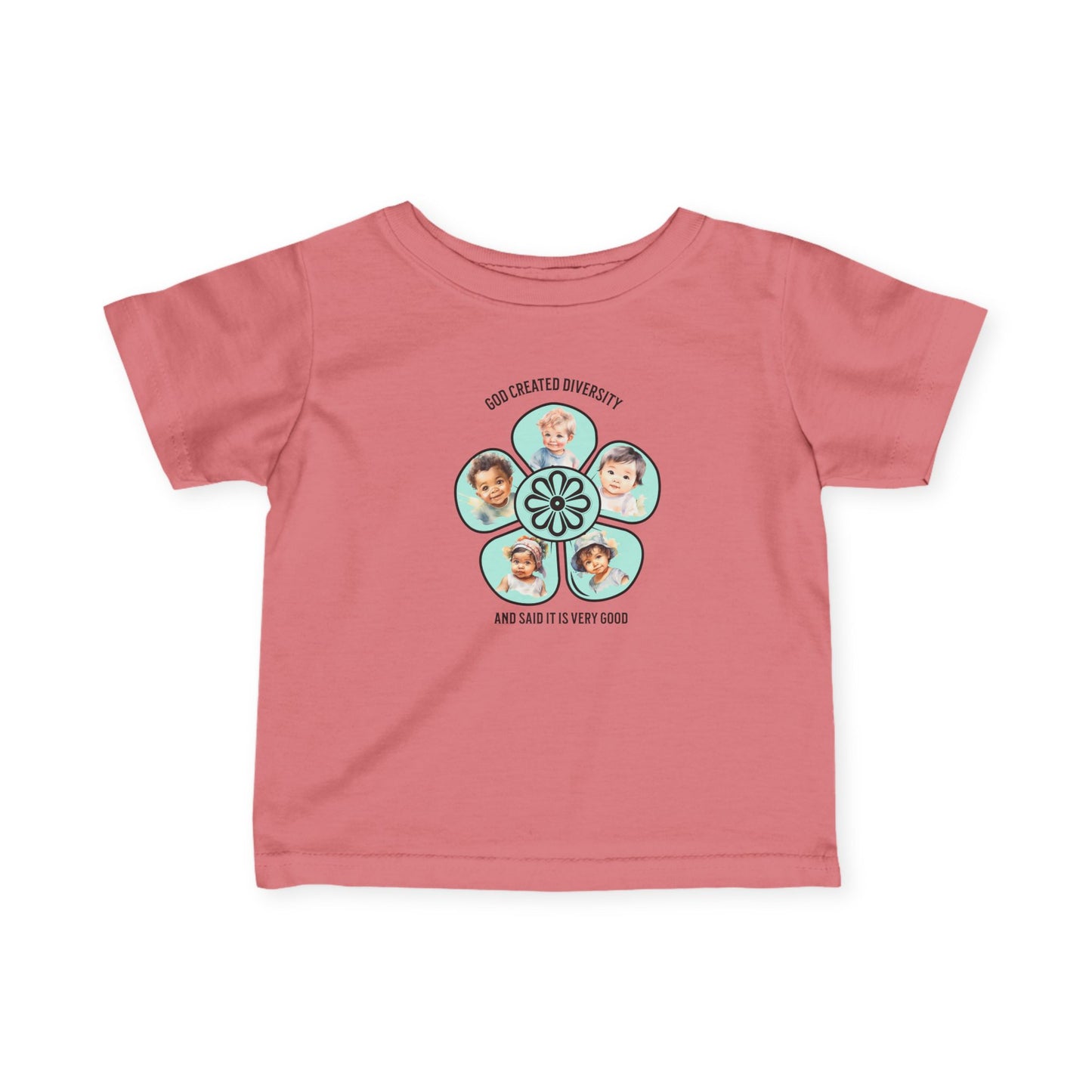 Infant Tee, God Created Diversity, Christian, Faith-Based