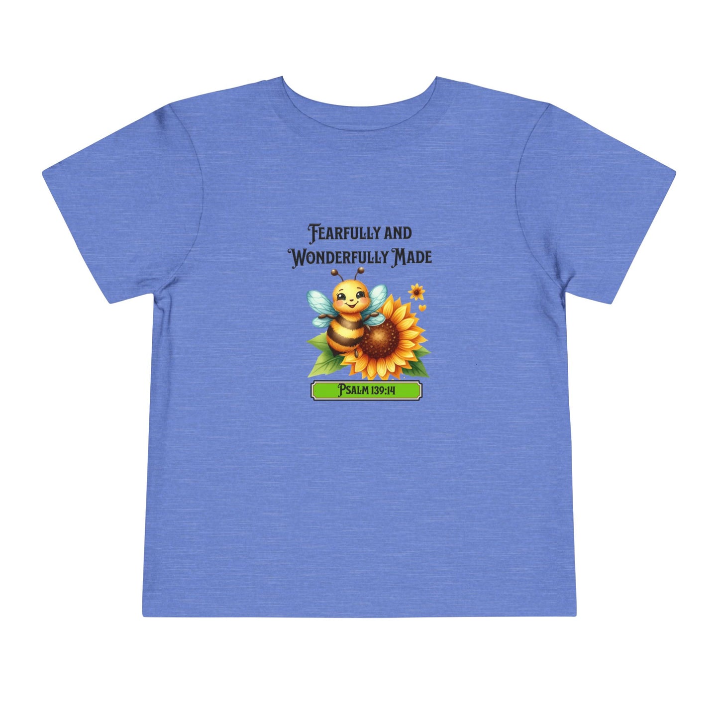 Toddler Short Sleeve Tee, Christian, Faith-Based, Fearfully and Wonderfully Made
