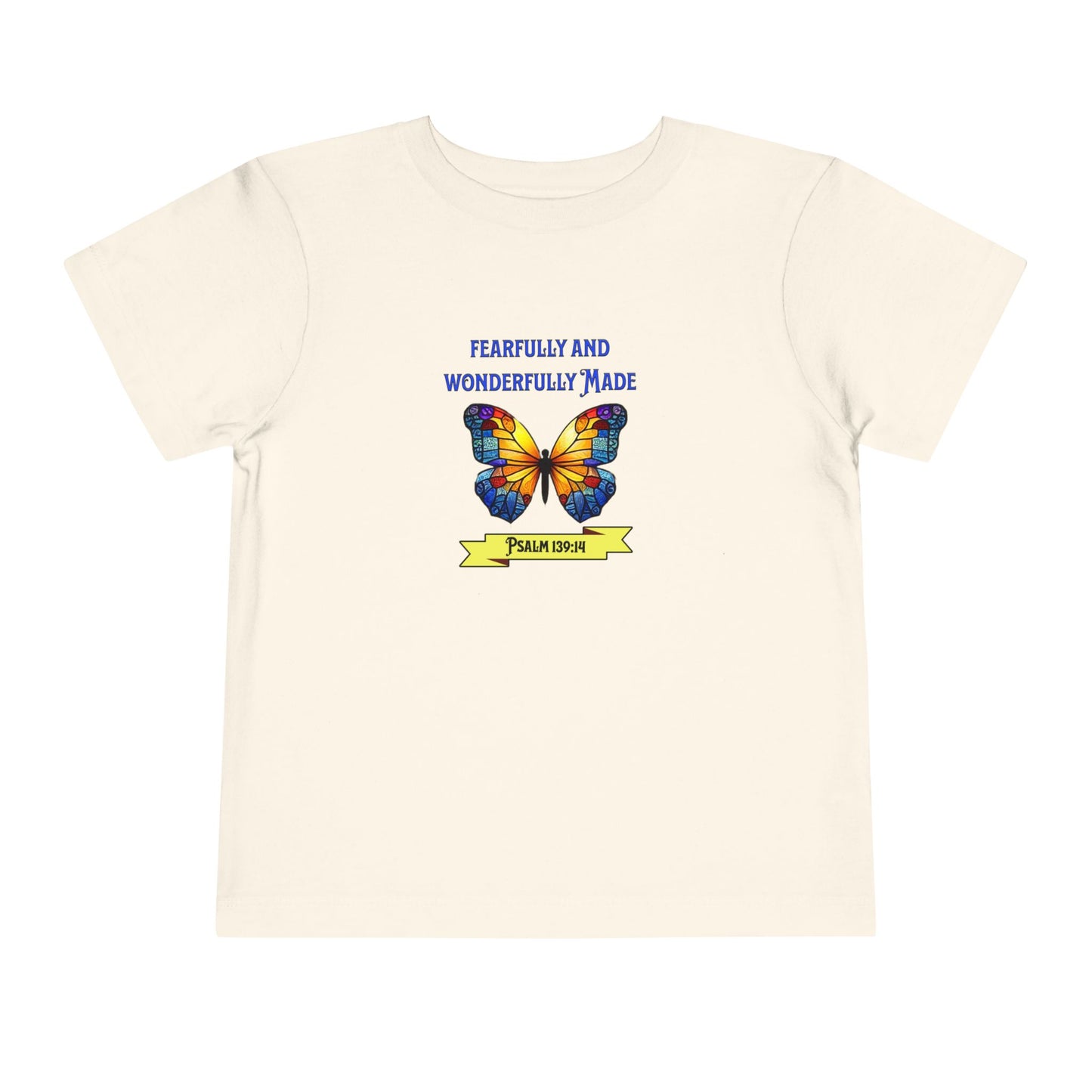 Toddler Short Sleeve Tee, Christian, Faith-Based, Fearfully and Wonderfully Made