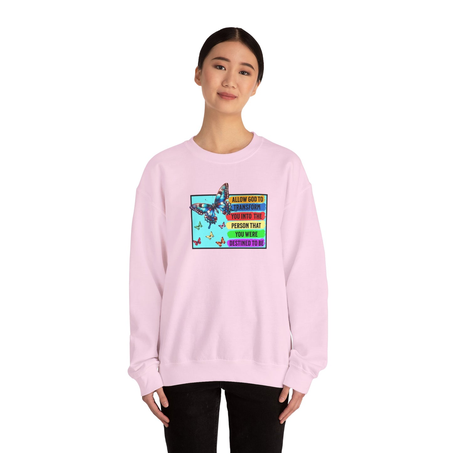 Allow God To Transform You, Faith-Based, Repentance, Unisex Heavy Blend Sweatshirt