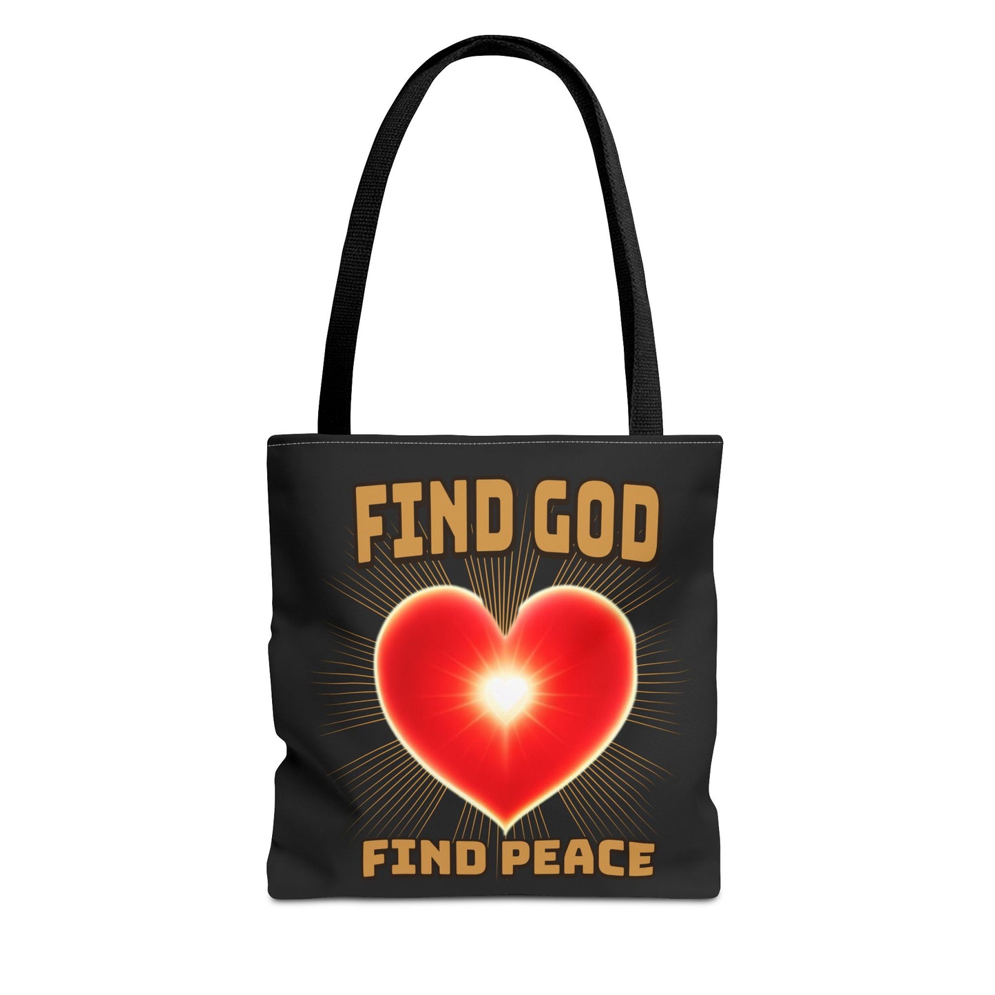 Find God-Find Peace, Christian Tote Bag, Inspirational, Bible Faith
