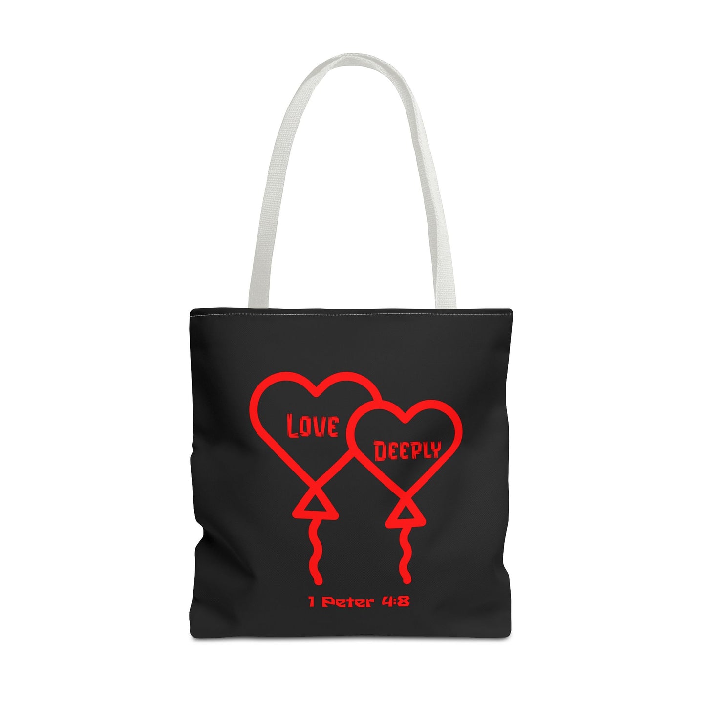 Love Deeply, Christian Tote Bag, Inspirational, Bible Faith