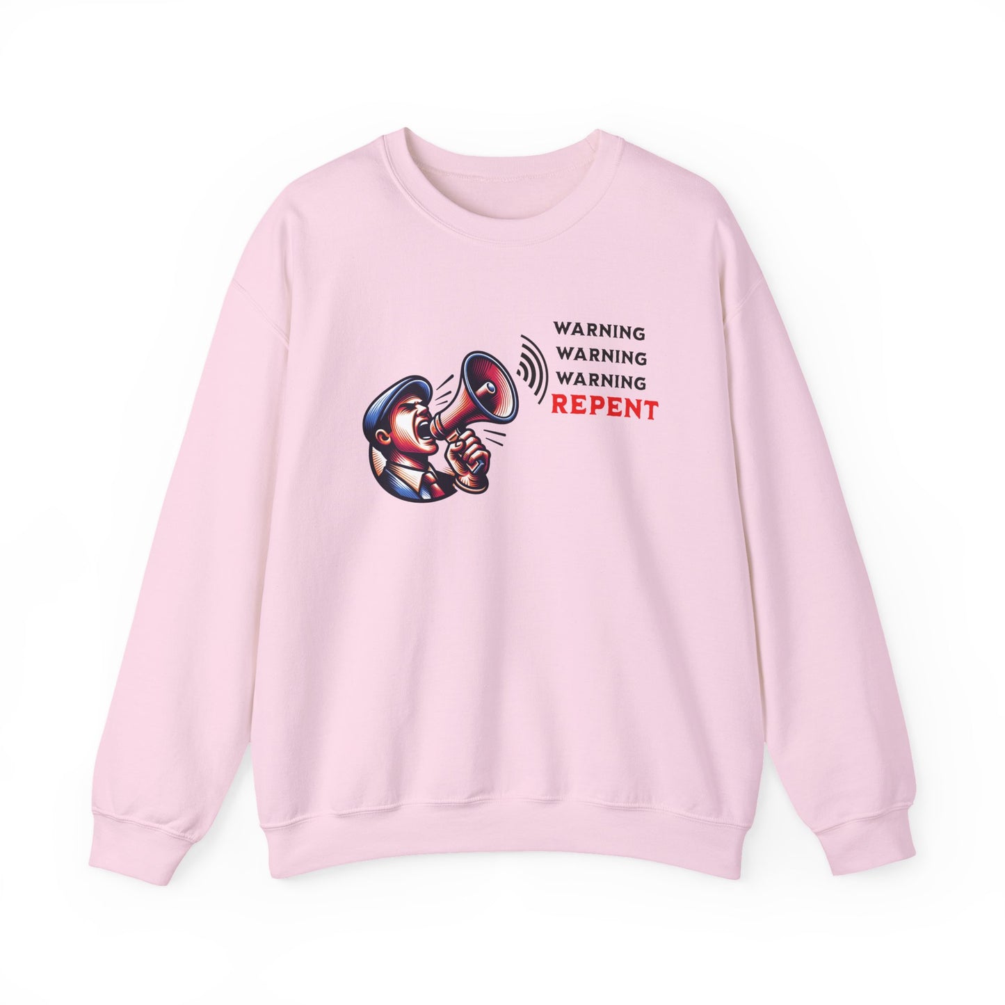 Warning, Warning, Warning, Repent, Faith-Based, Repentance, Unisex Heavy Blend Sweatshirt
