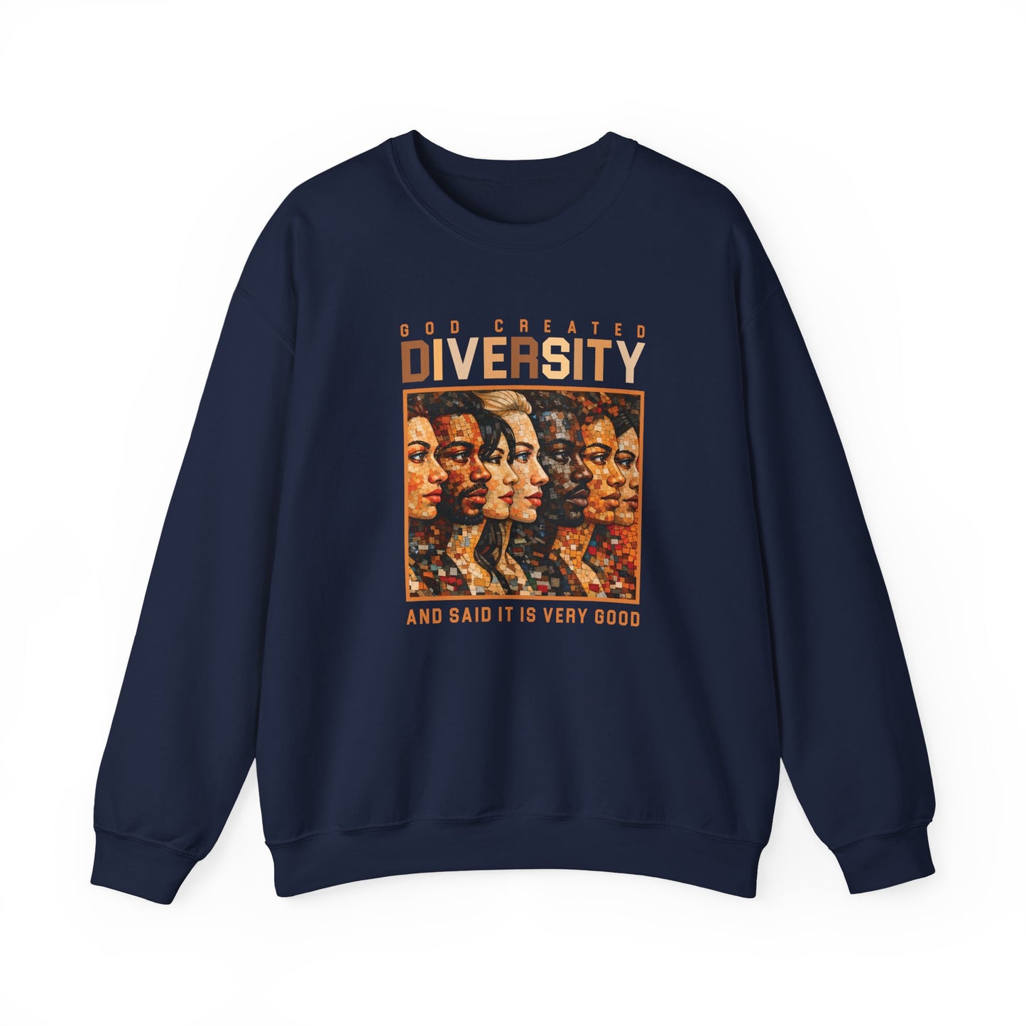 God Created Diversity, Faith-Based, Repentance, Unisex Heavy Blend Sweatshirt