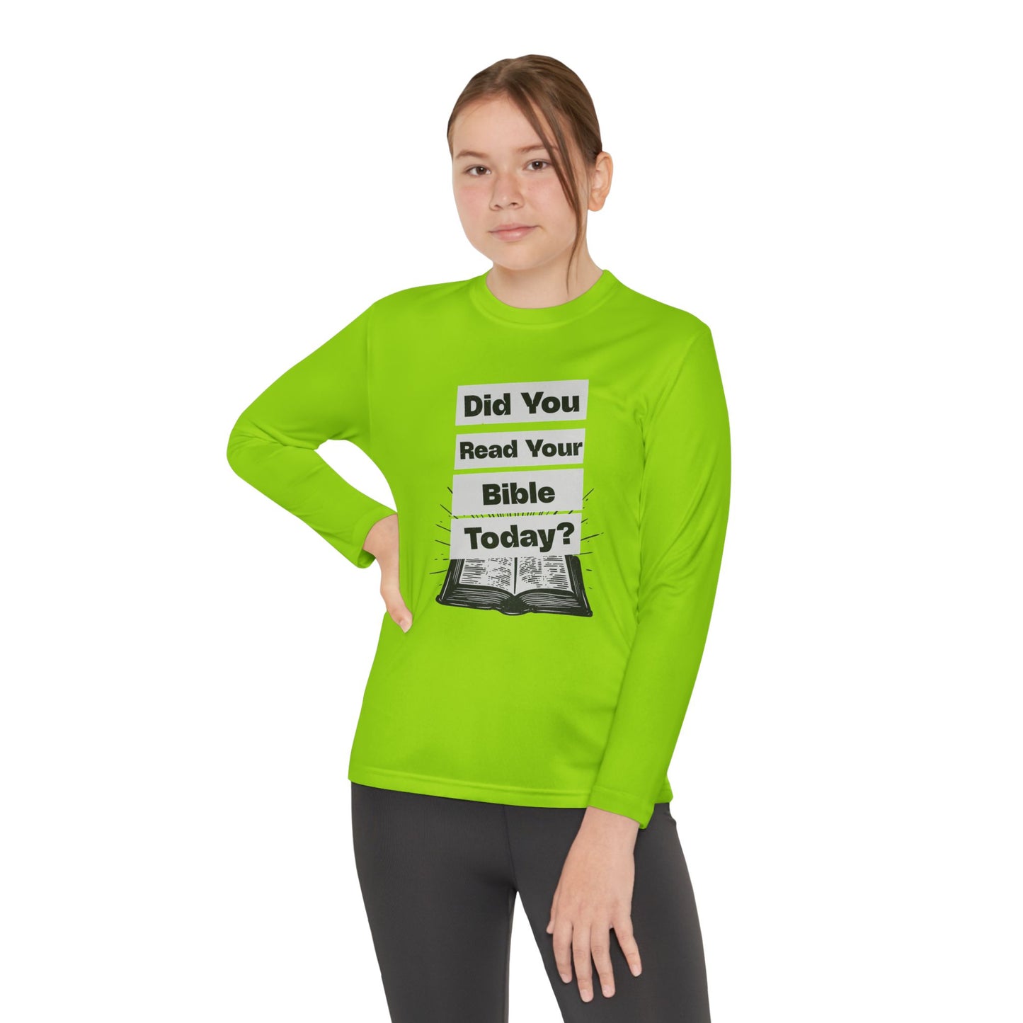 Did You Read Your Bible Today?, Youth Long Sleeve Tee — Christian, Faith-Based