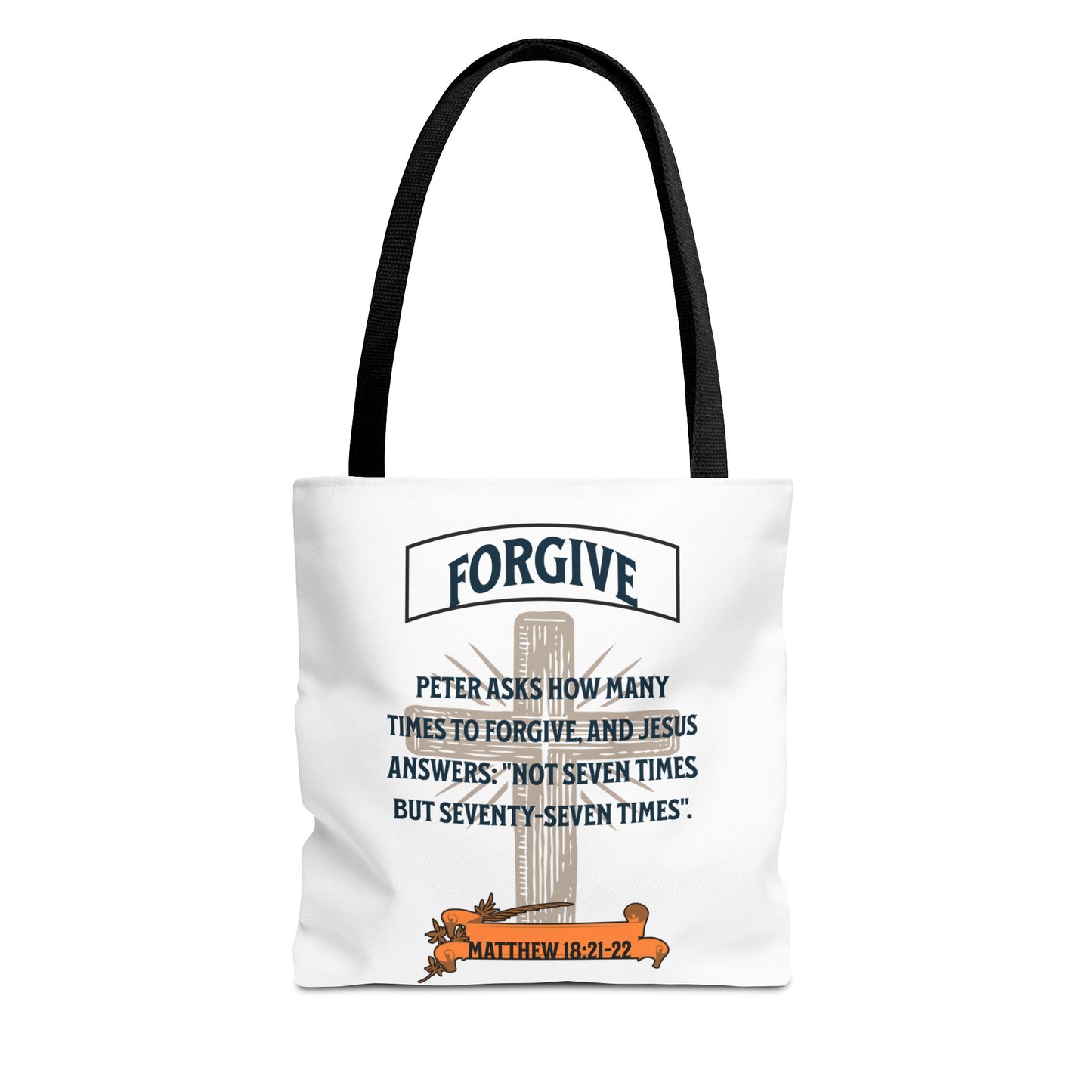 Forgive, Christian Tote Bag, Inspirational, Bible Faith