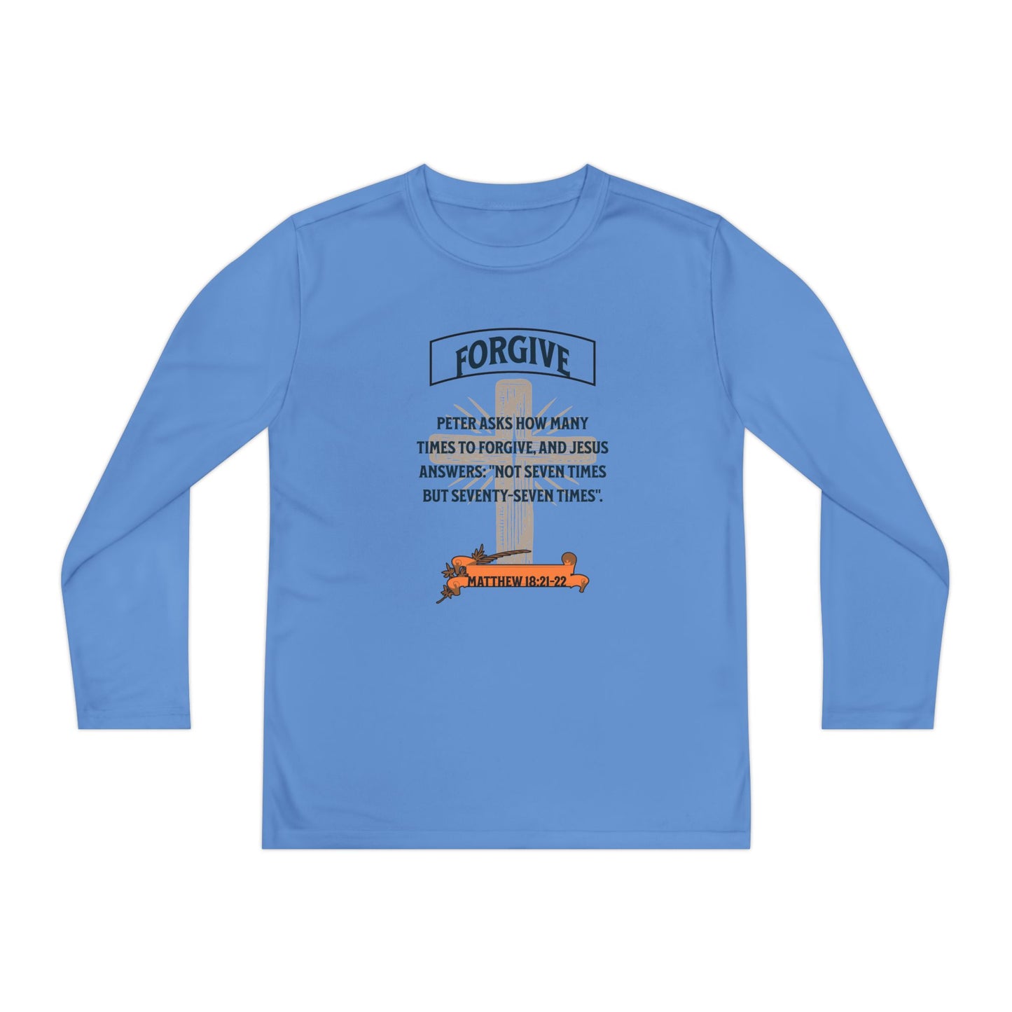 Youth Long Sleeve Tee — Forgive, Christian, Faith-Based