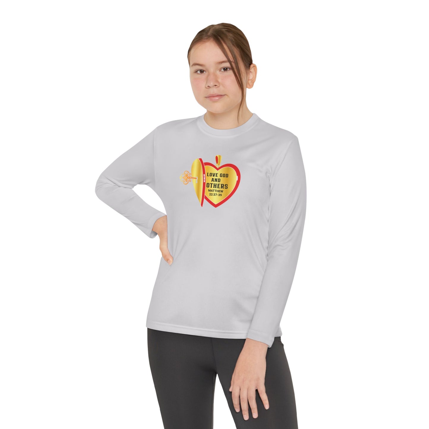 Love God & Others, Youth Long Sleeve Tee — Christian, Faith-Based