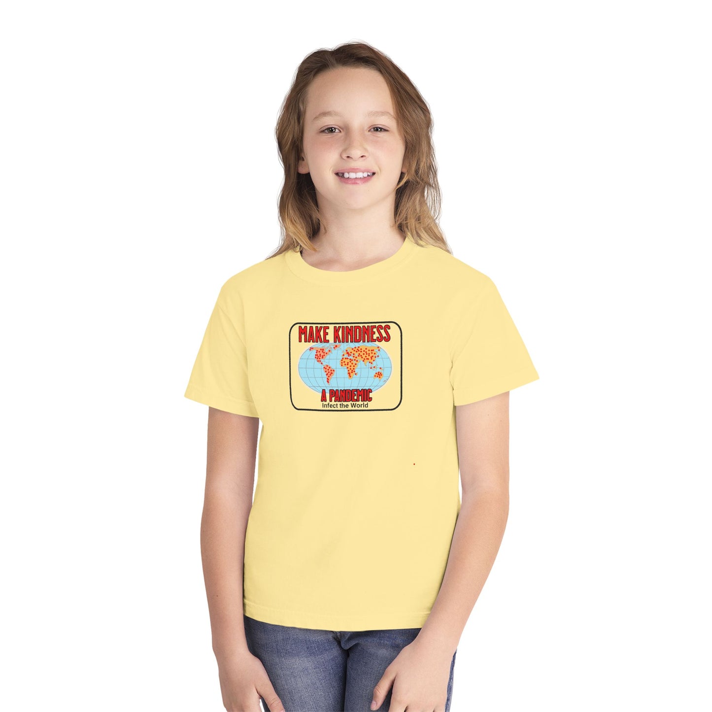 Youth Tee — "Make Kindness A Pandemic", Faith-Based