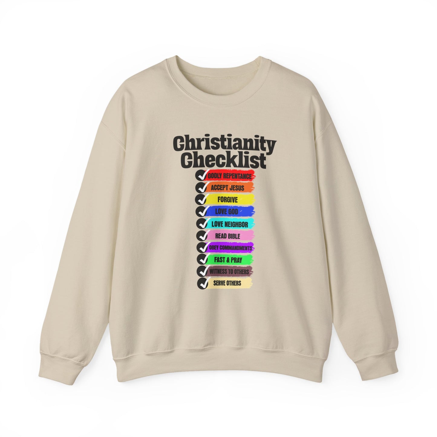 Christianity Checklist, Faith-Based, Repentance, Unisex Heavy Blend Sweatshirt