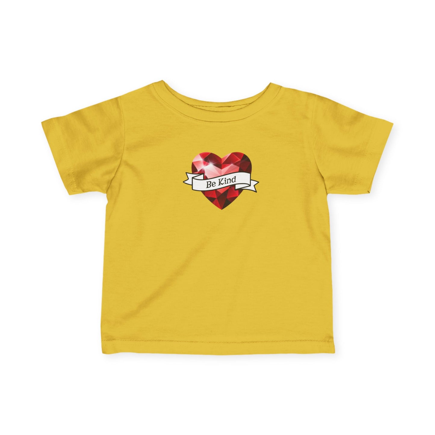 Infant Tee — Red Heart "Be Kind" Baby T-Shirt, Faith-Based