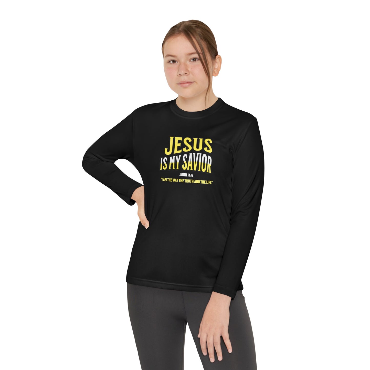 Jesus is My Savior, Youth Long Sleeve Tee — Christian, Faith-Based