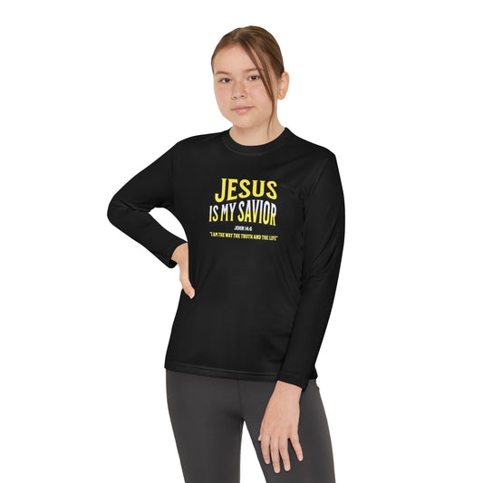 Jesus is My Savior, Youth Long Sleeve Tee — Christian, Faith-Based