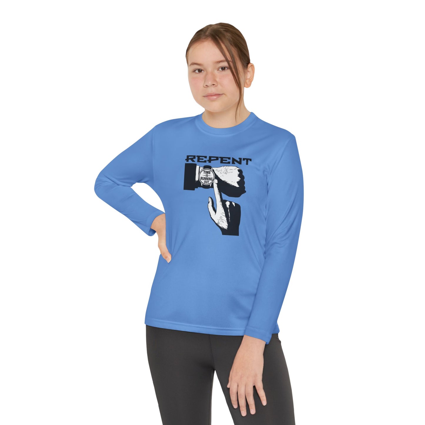Time is Running Out, Youth Long Sleeve Tee — Christian, Faith-Based