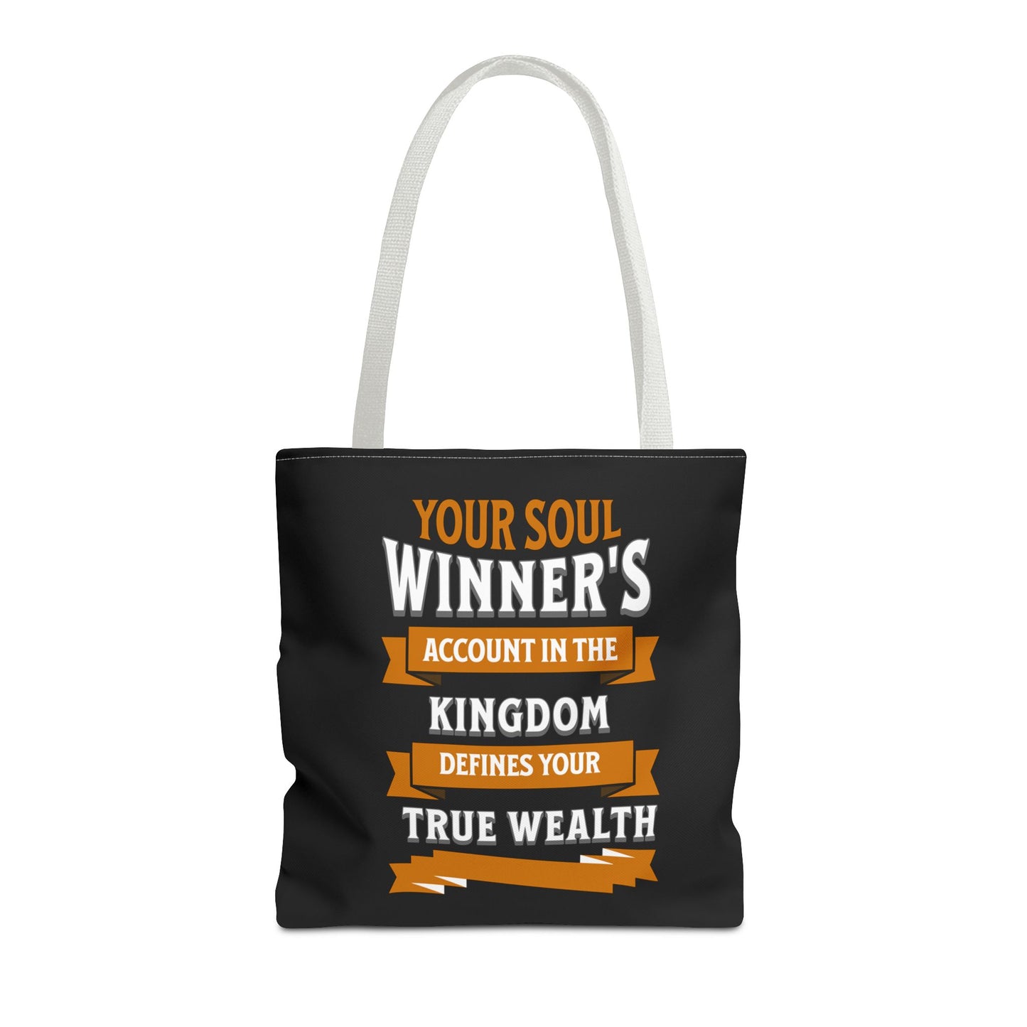 Your Soul Winner's Account True Wealth, Christian Tote Bag, Inspirational Christian Gift, Bible Faith