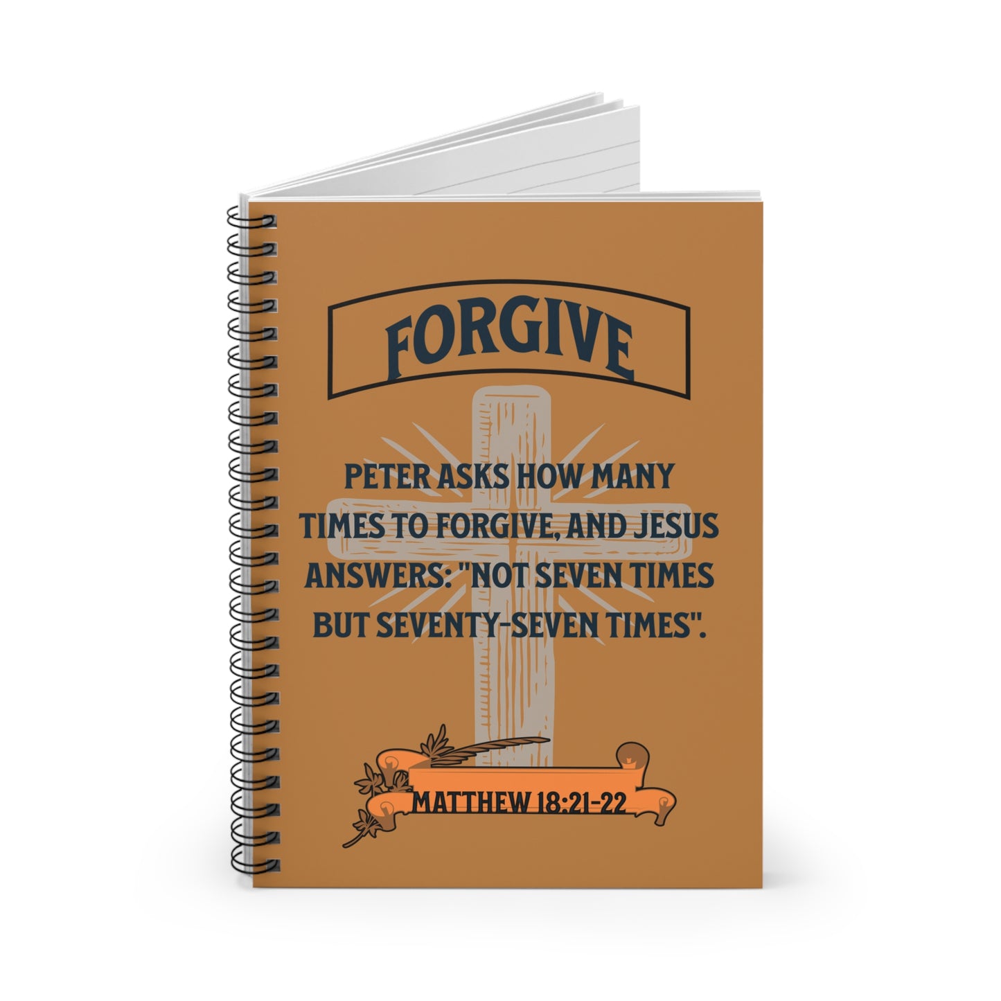 Forgive — Spiral Ruled Journal for Positivity & Gifts, Faith-Based