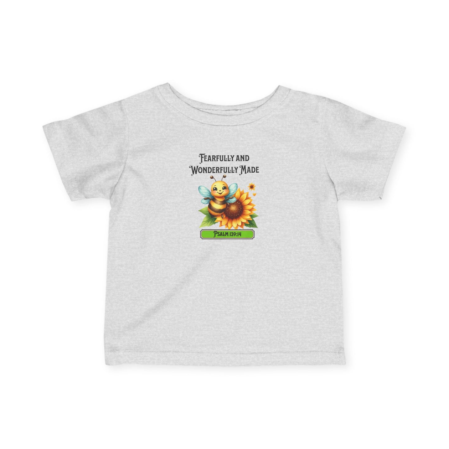 Fearfully and Wonderfully Made, Christian Baby Shirt | Religious Infant Top | Bubble Bee