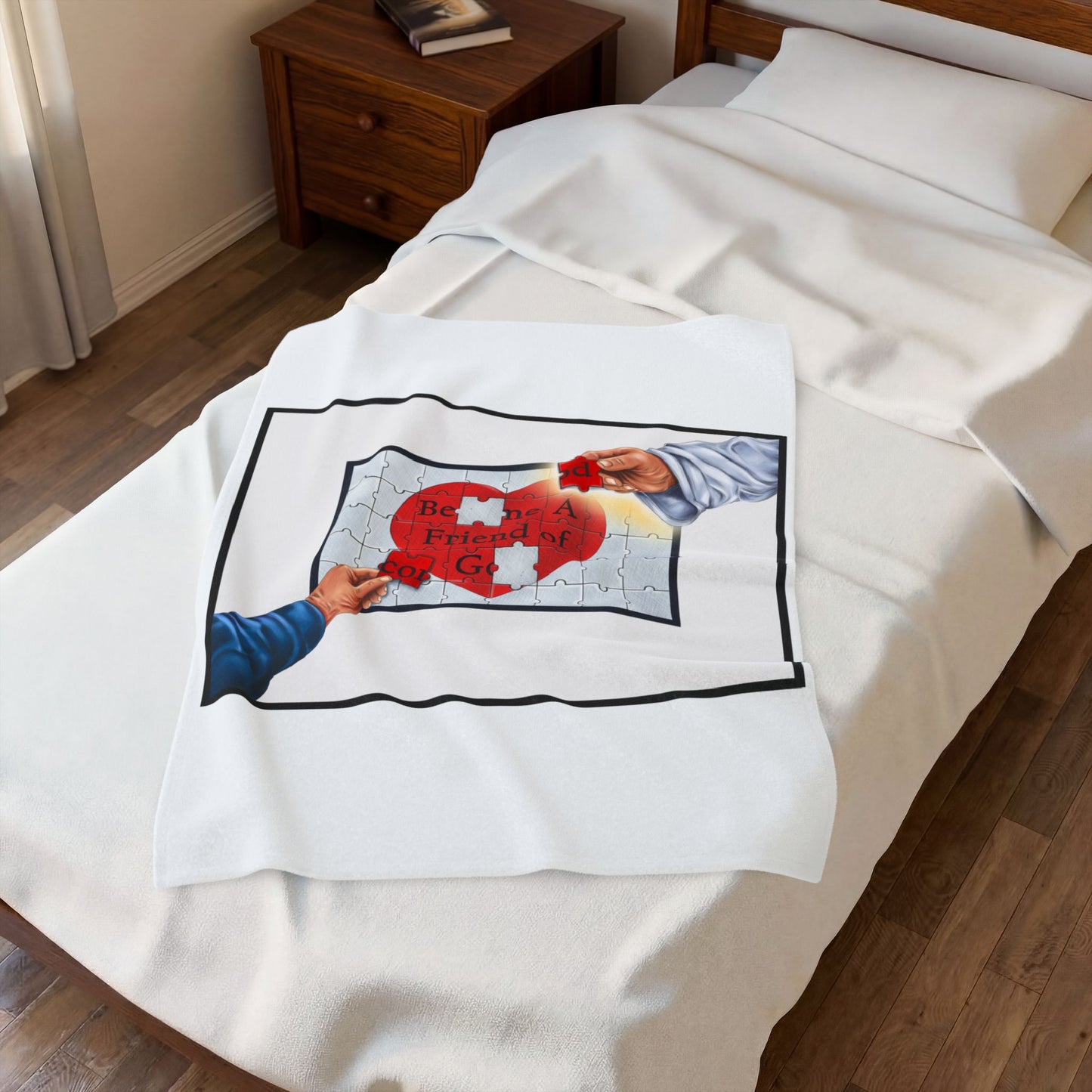 Velveteen Plush Blanket-Become a Friend of God, Faith-Christian