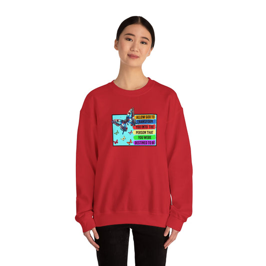 Allow God To Transform You, Faith-Based, Repentance, Unisex Heavy Blend Sweatshirt