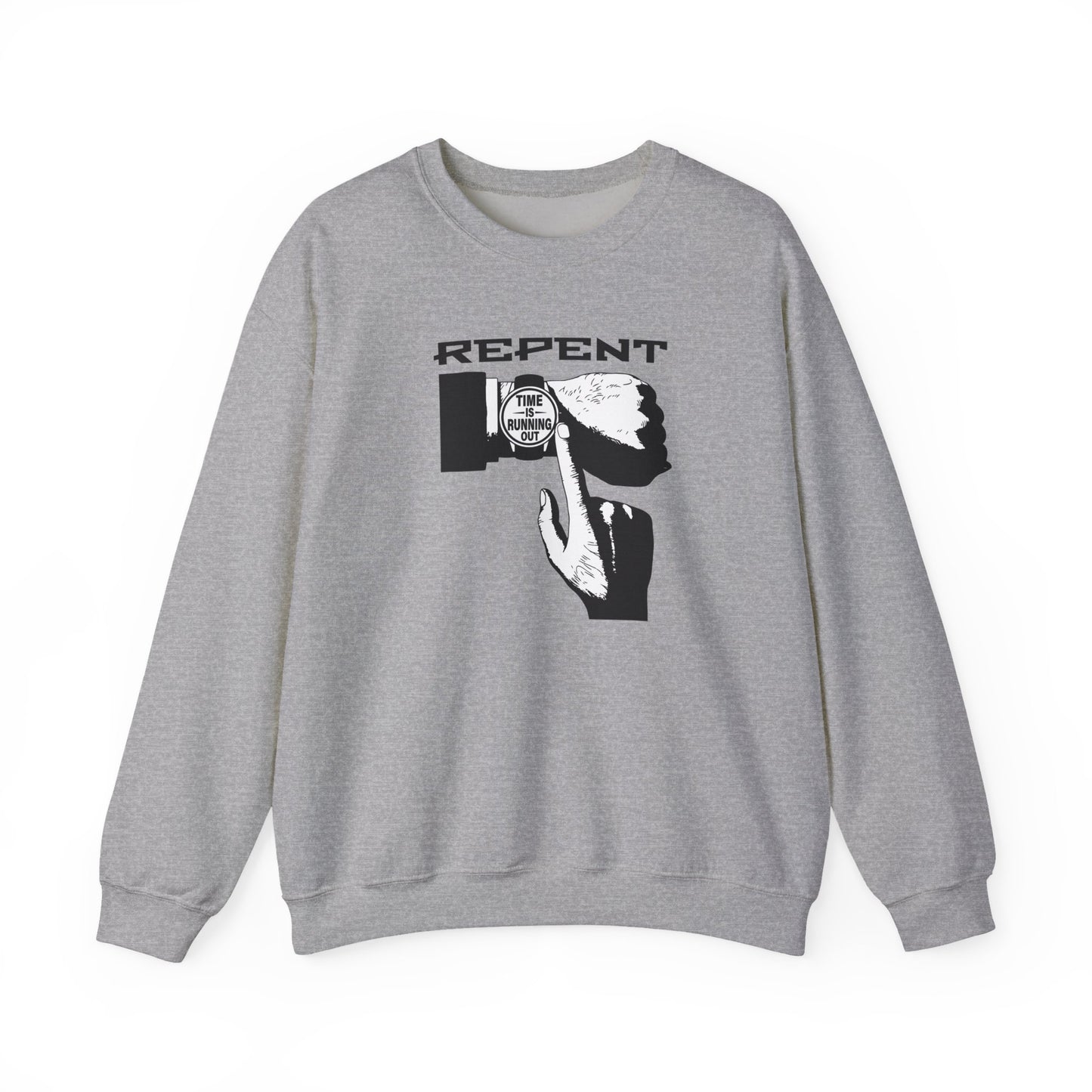 Repent Time is Running Out, Faith-Based, Unisex Heavy Blend Sweatshirt