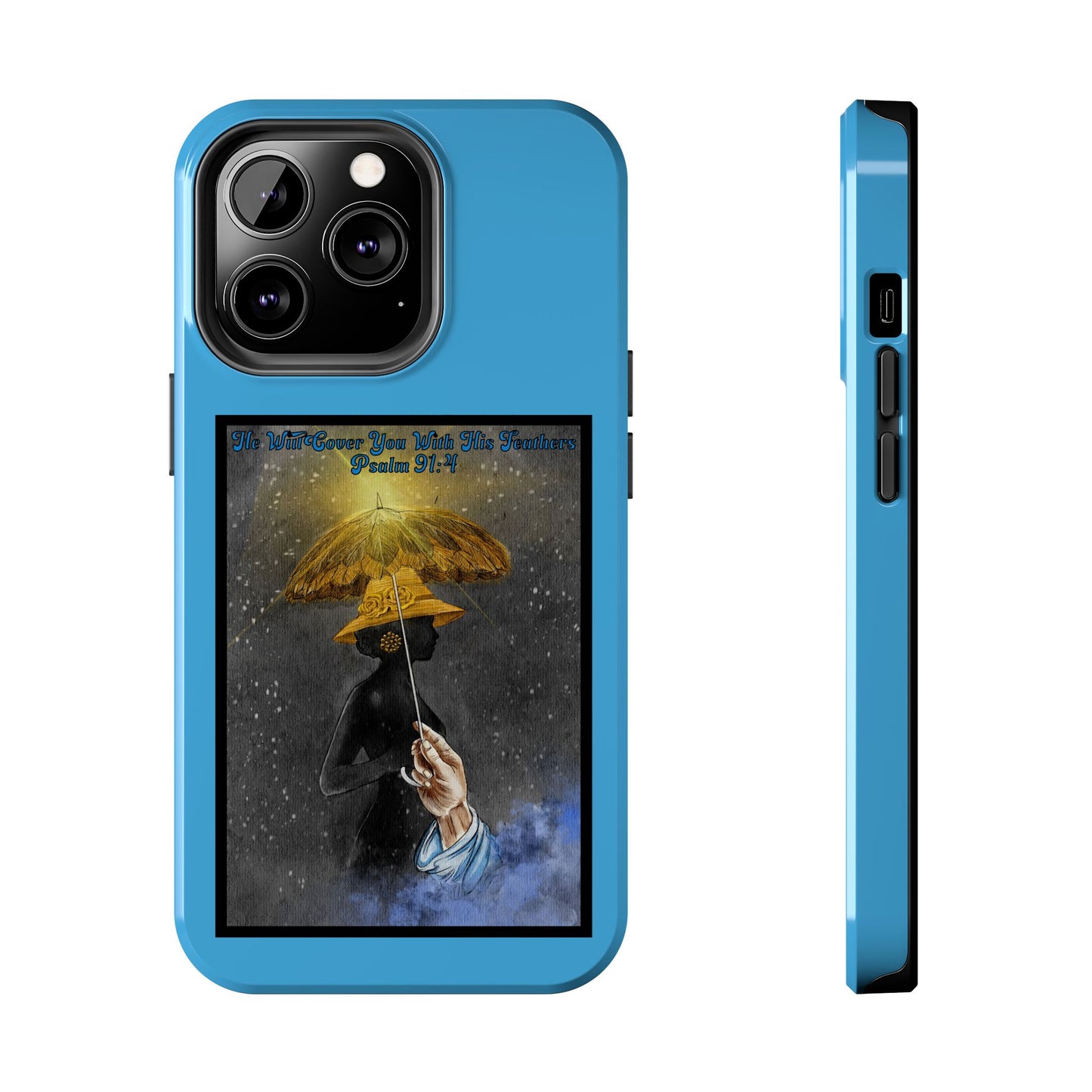 He Will Cover You With His Feathers, Phone Case, Christian, Faith-Based