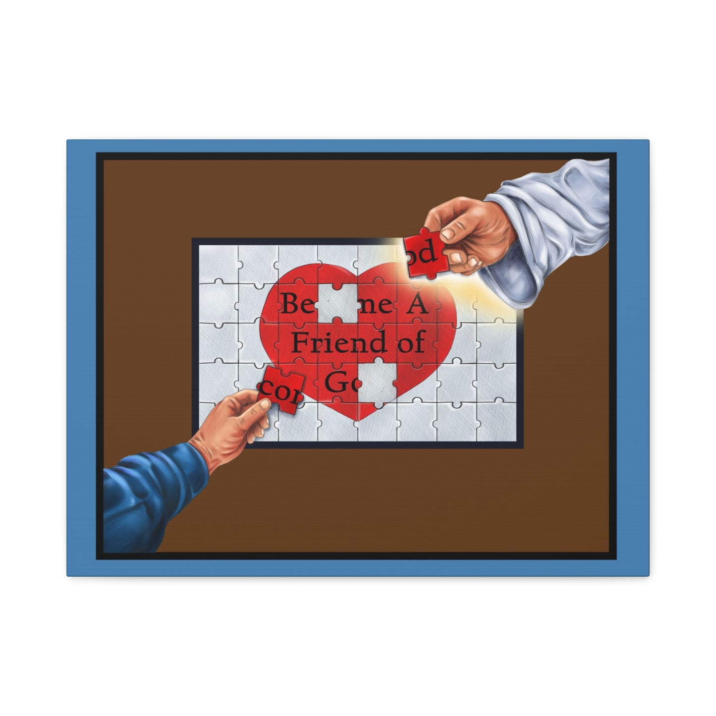 Matte Canvas, Stretched, Become a Friend of God Puzzle Design, Faith-Based, Christian