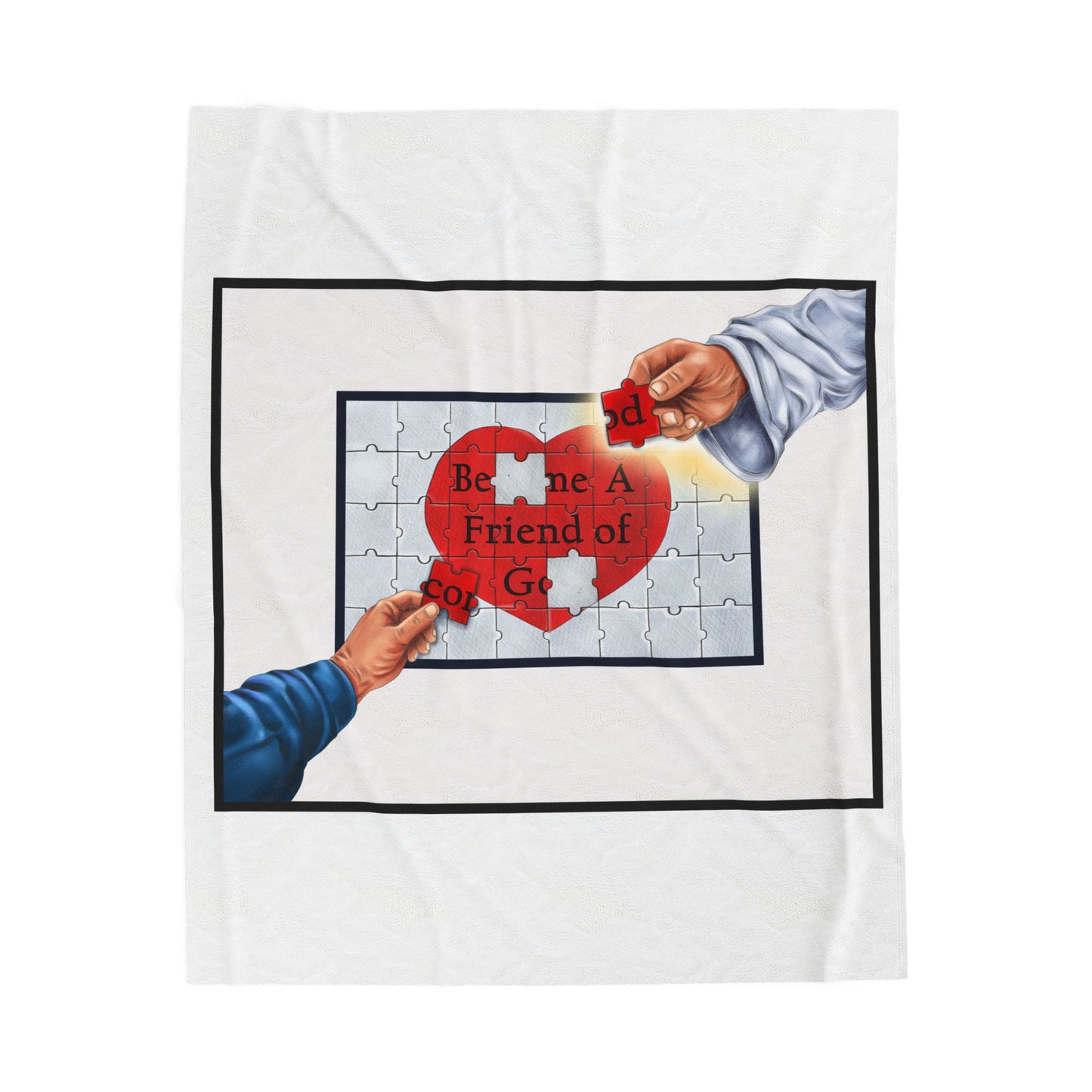 Velveteen Plush Blanket-Become a Friend of God, Faith-Christian