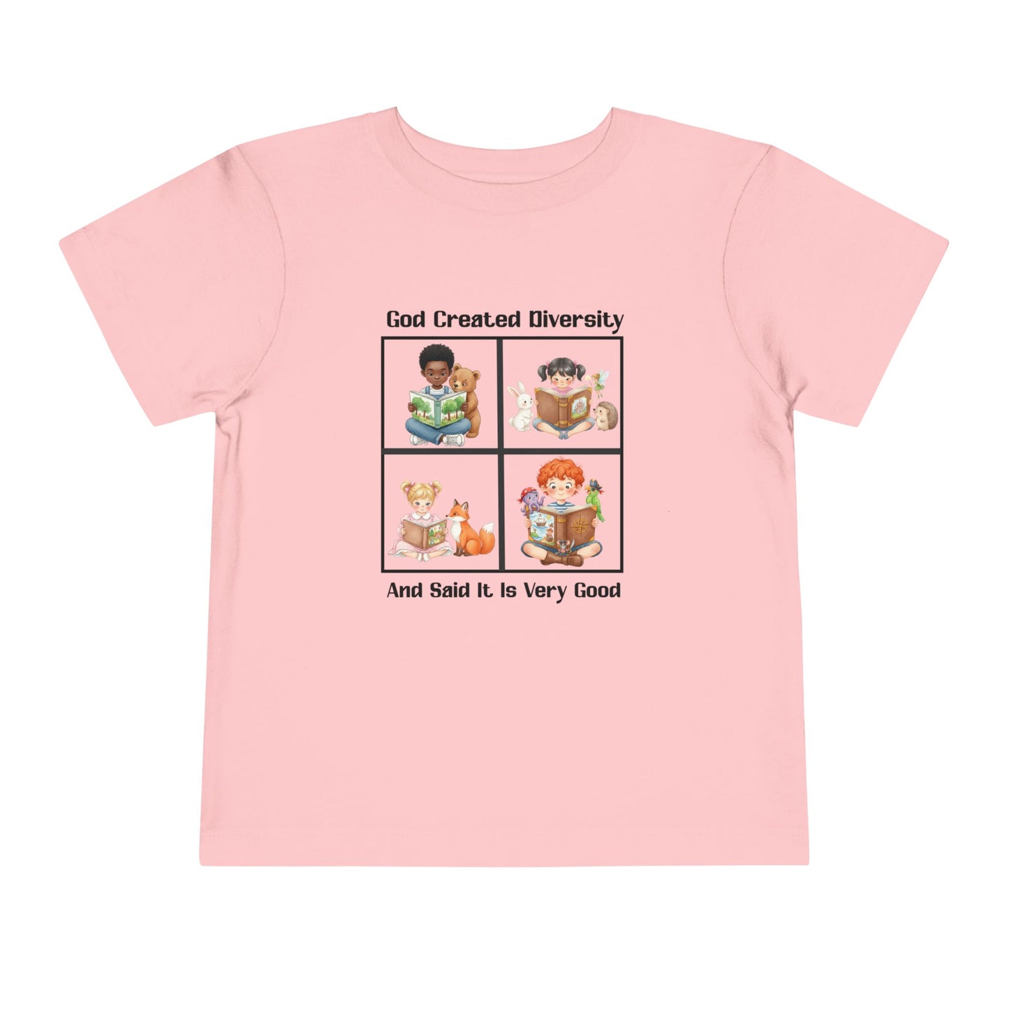 Toddler Short Sleeve Tee, Christian, Faith-Based, Diversity Design