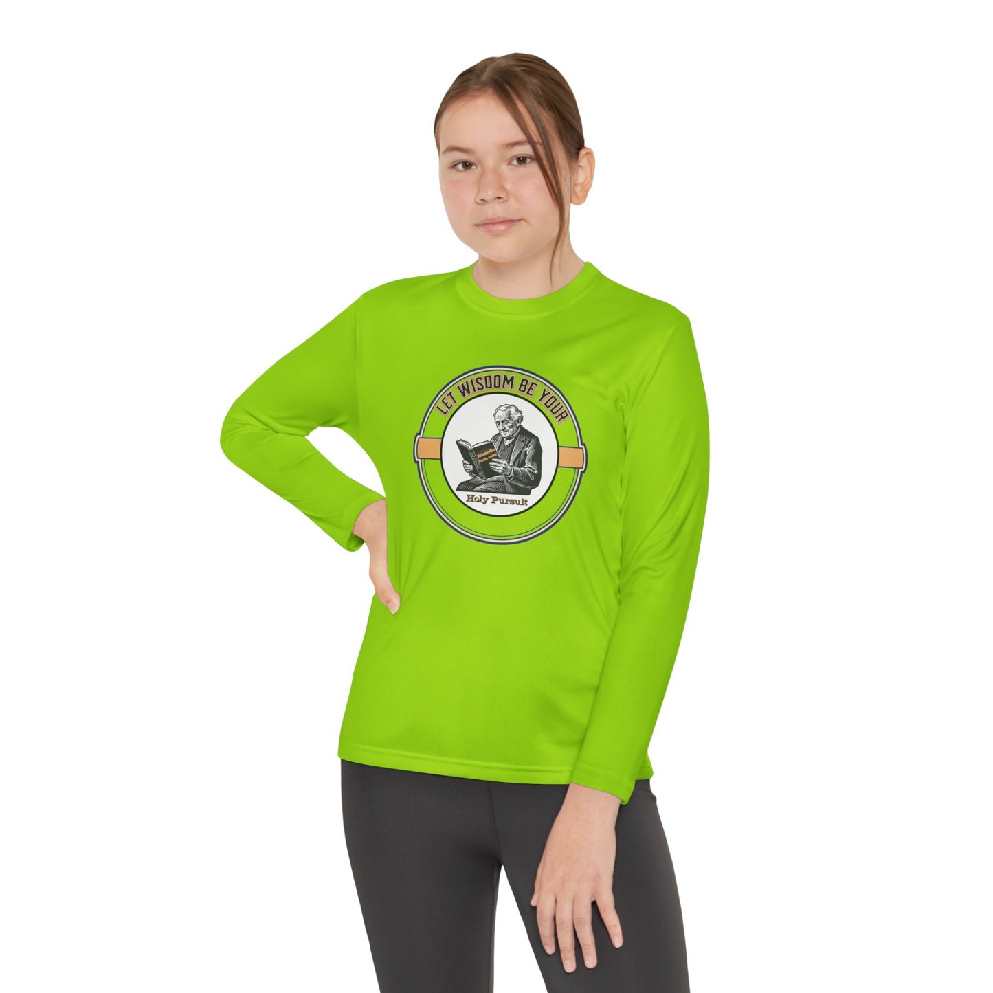 Let Wisdom Be Your Holy Pursuit, Youth Long Sleeve Tee — Christian, Faith-Based