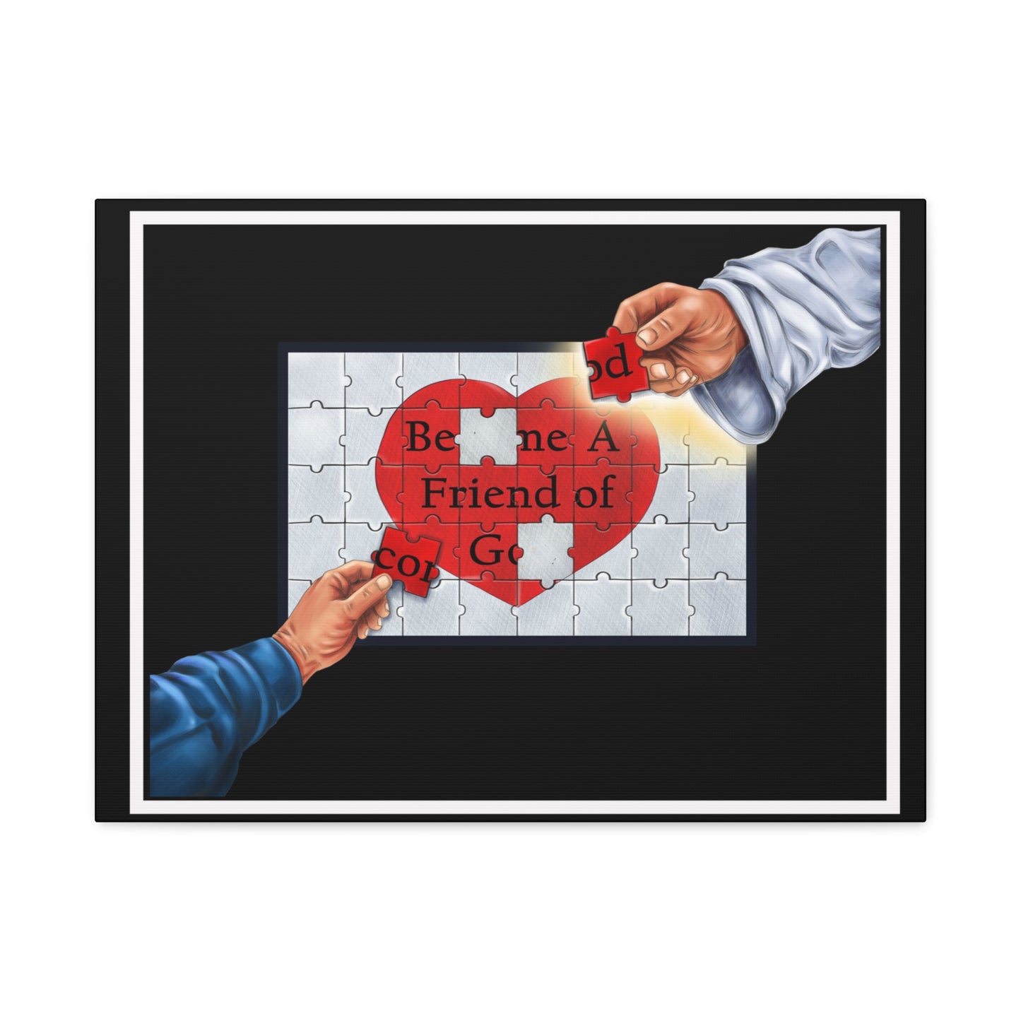 Become a Friend of God Puzzle Design, Faith-Based, Christian, Matte Canvas, Stretched
