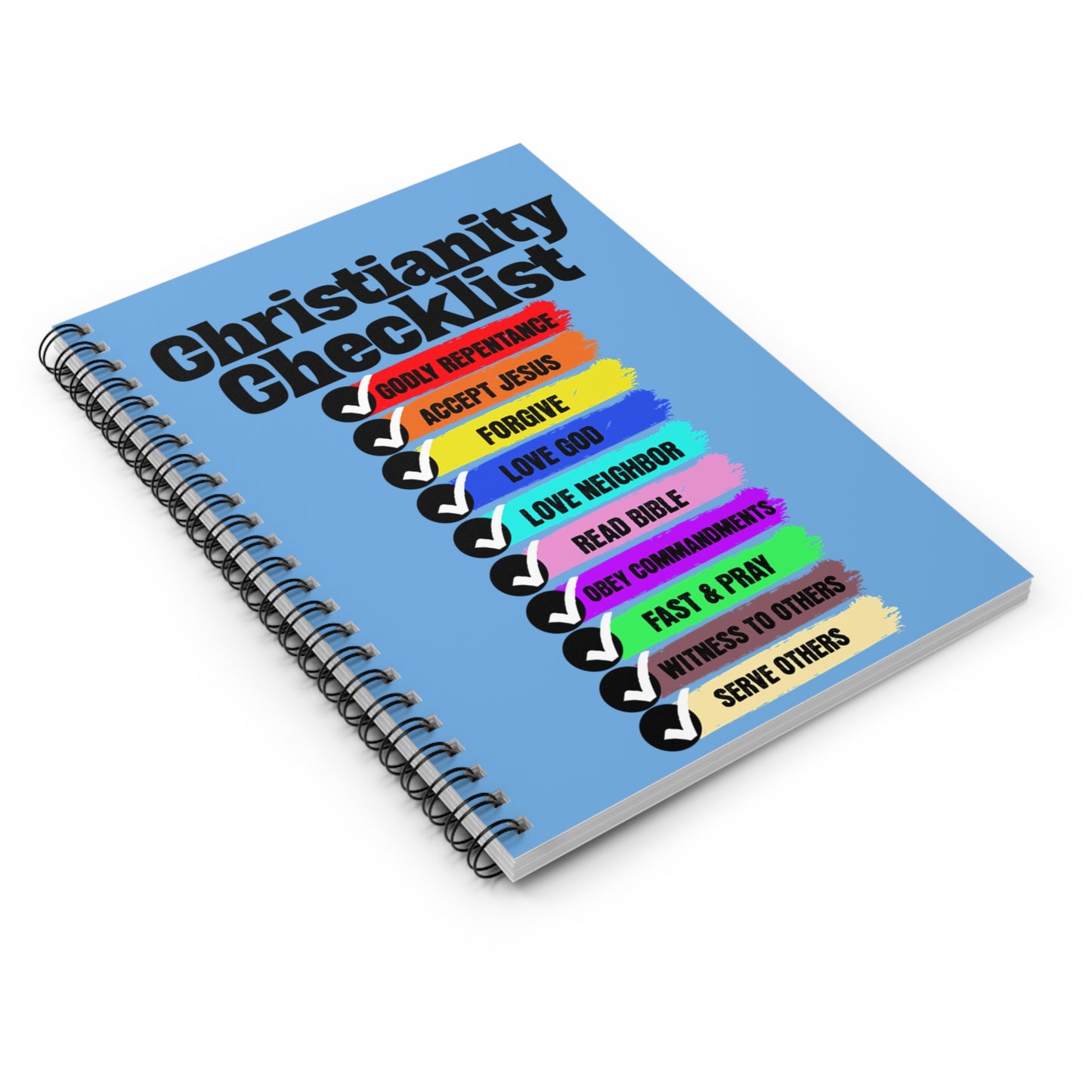 Christianity Checklist — Spiral Ruled Journal for Positivity & Gifts