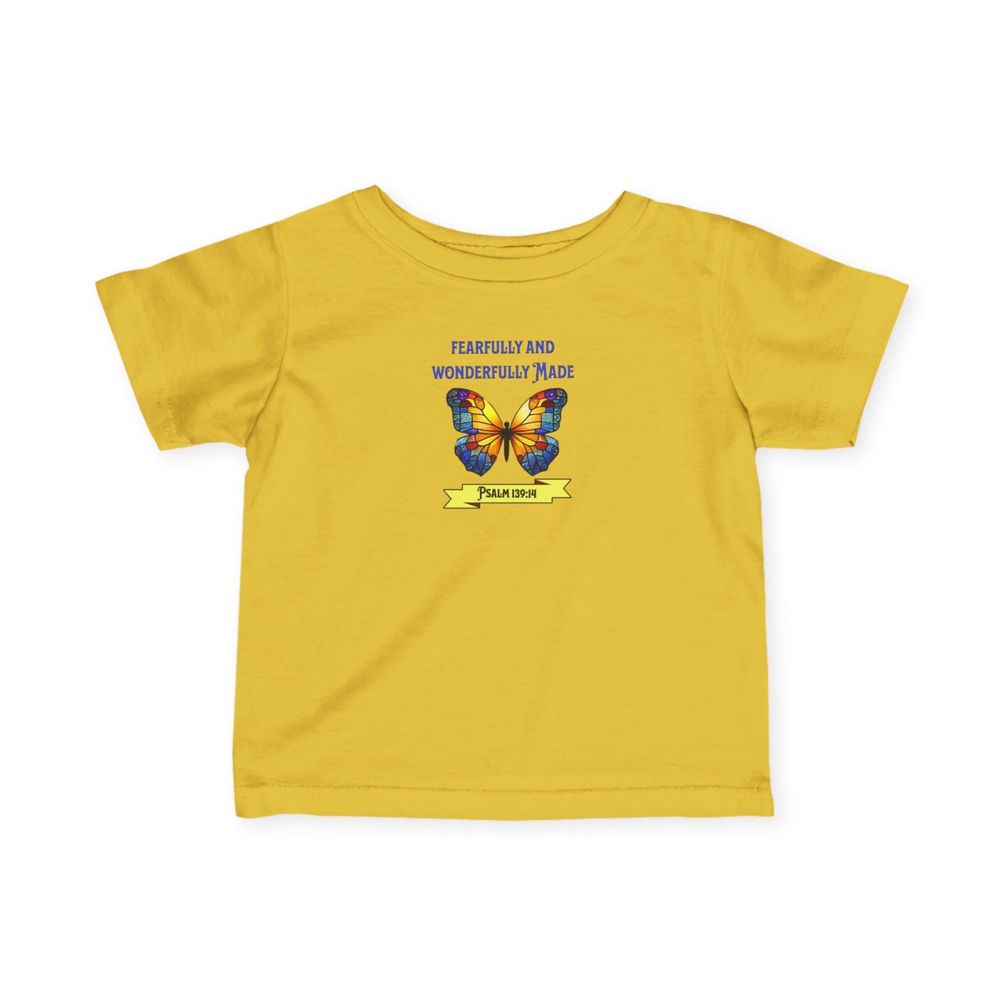 Fearfully and Wonderfully Made, Christian Baby Shirt | Religious Infant Top | Butterfly